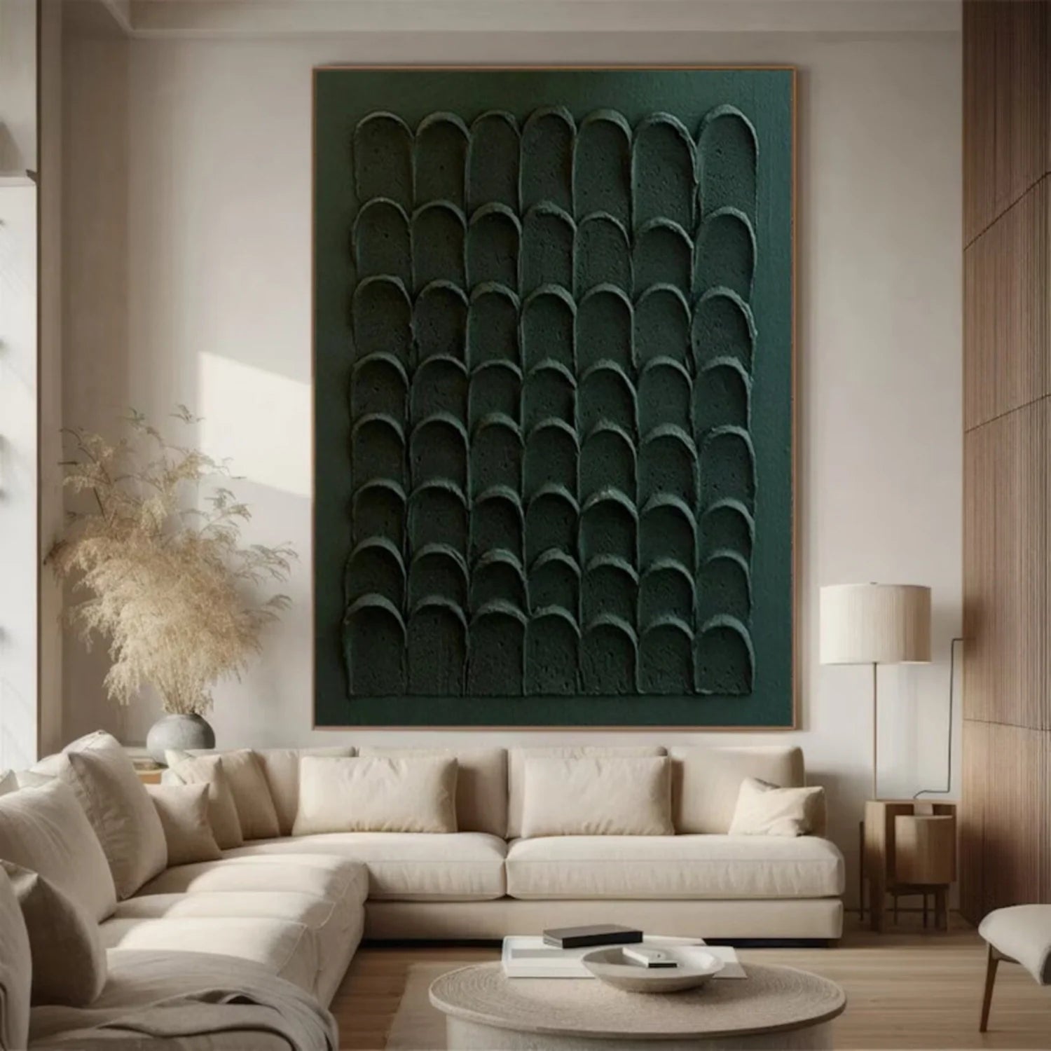 Green Minimalistic Textured Art #MD249