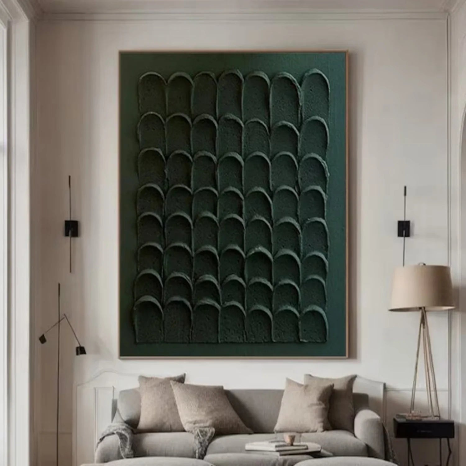 Green Minimalistic Textured Art #MD249