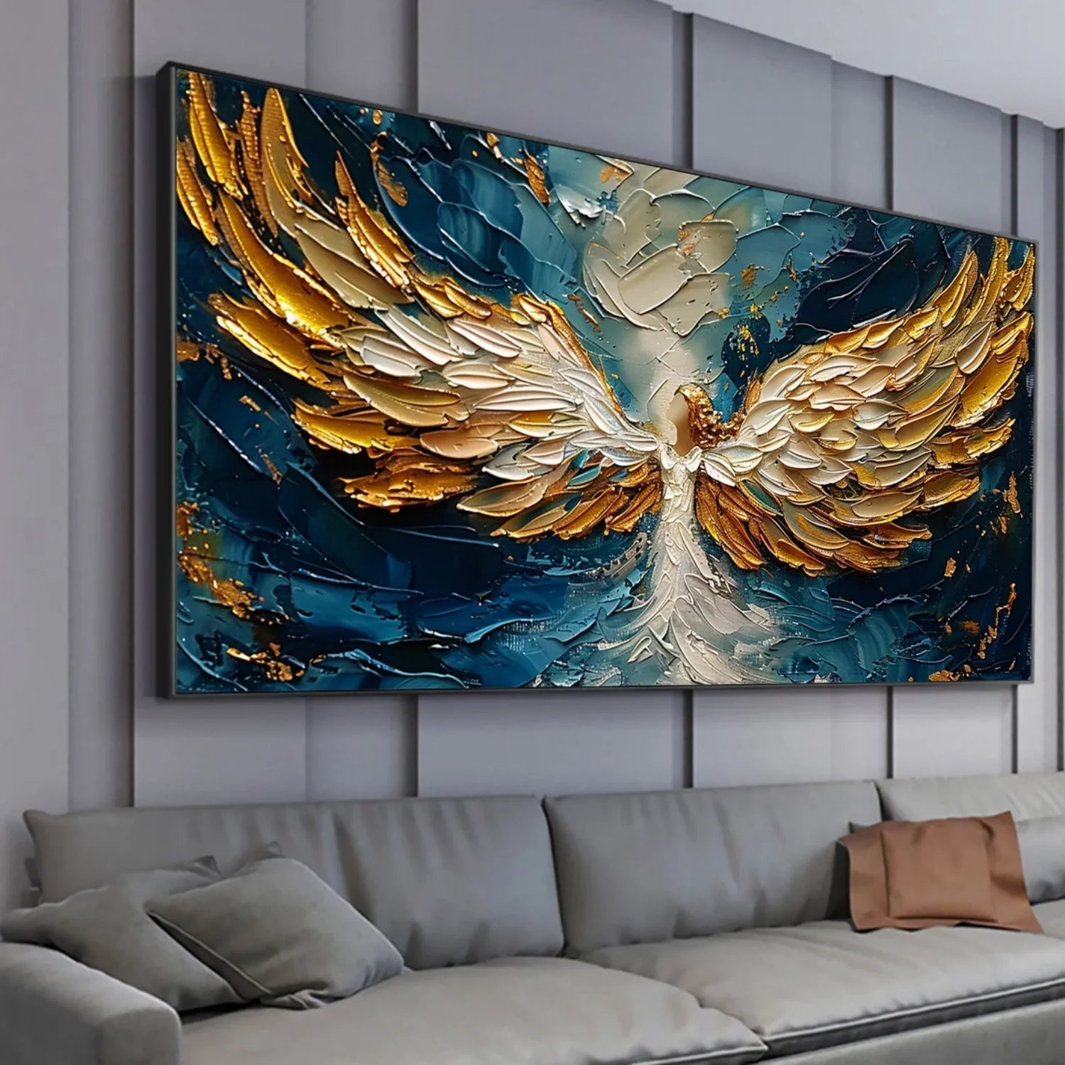 Abstract Angel Wing Textured Painting #AB052