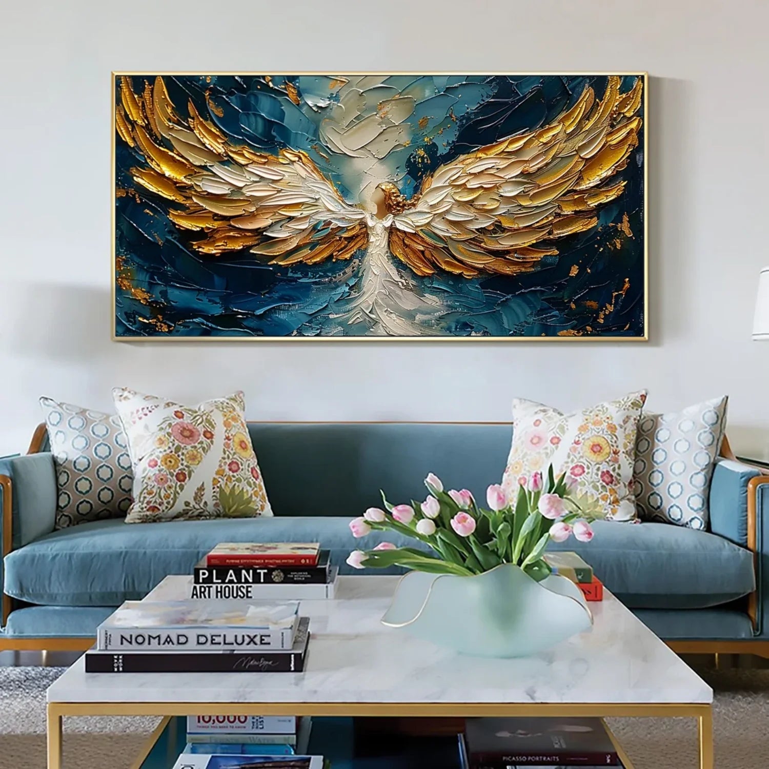 Abstract Angel Wing Textured Painting #AB052