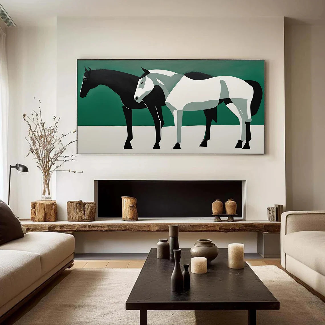 Abstract Animal Horse Wall Art #AM122