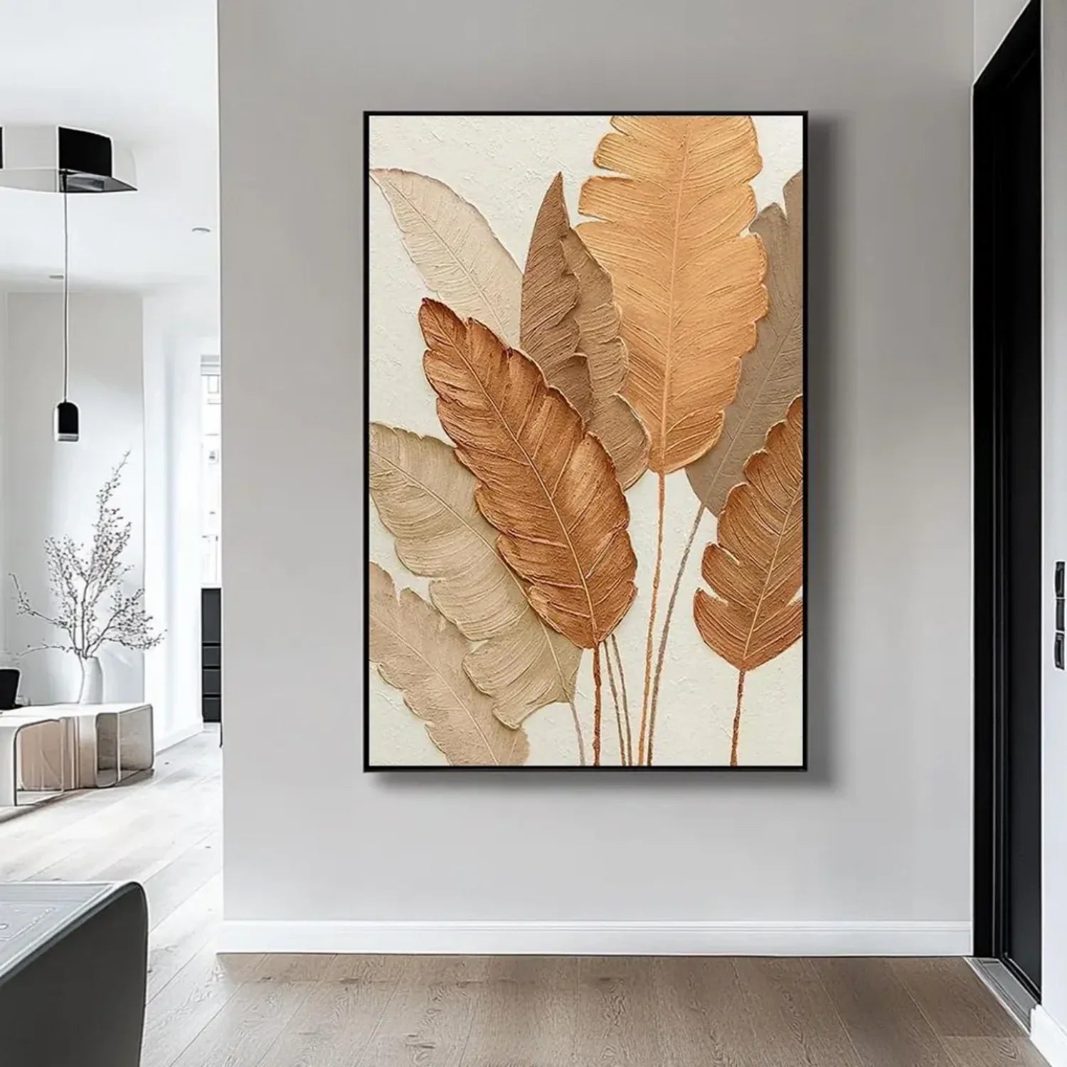 Flower & Tree Abstract Textured Wall Art #FT103
