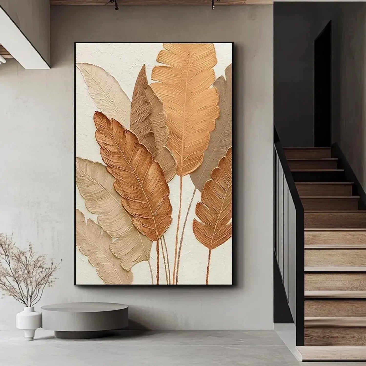 Flower & Tree Abstract Textured Wall Art #FT103