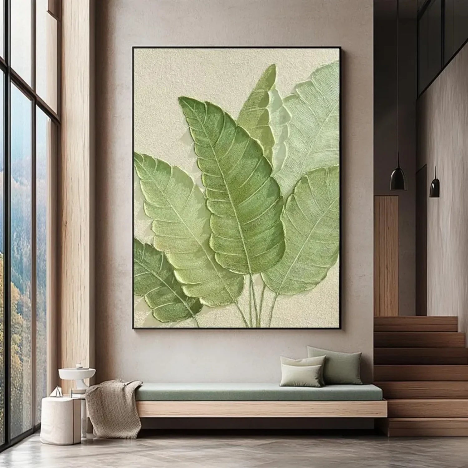 Flower & Tree Abstract Textured Wall Art #FT102