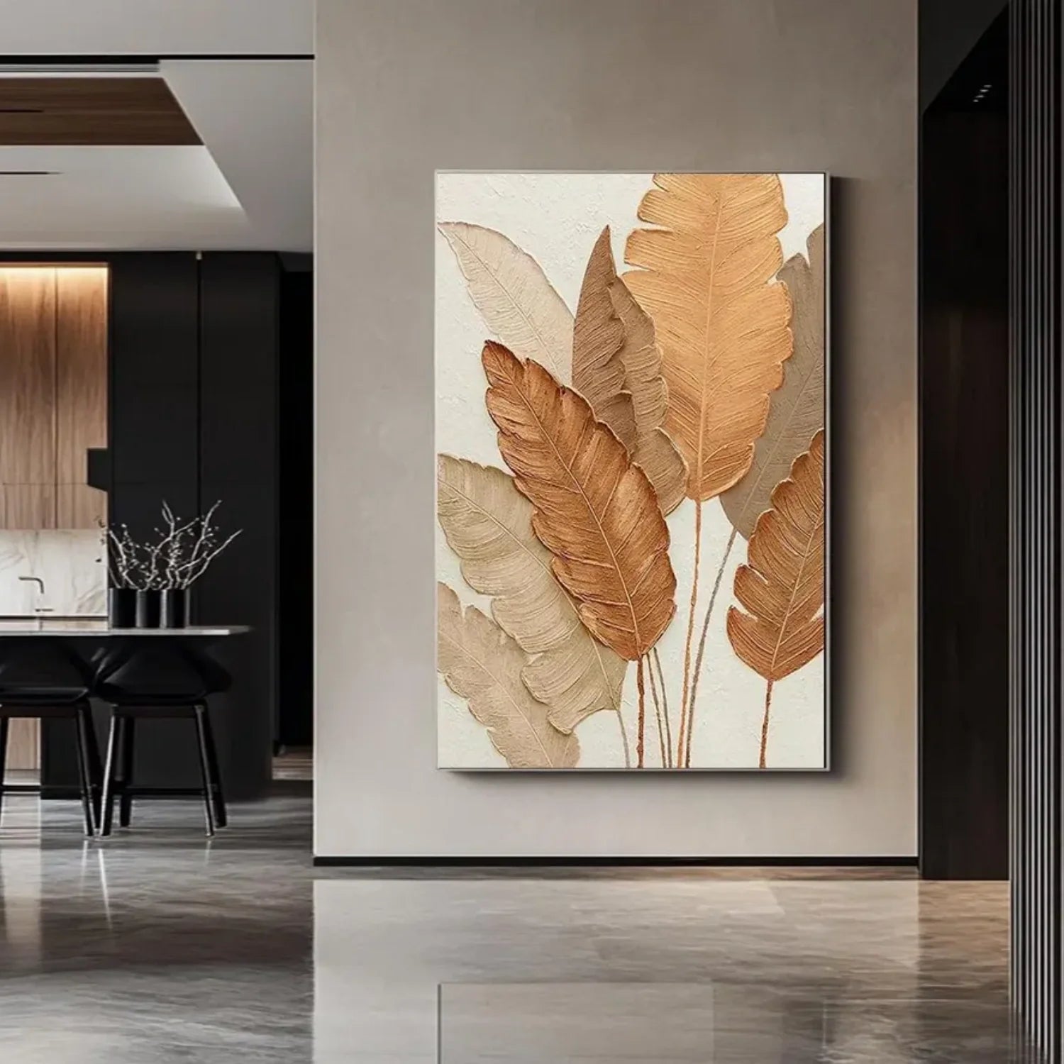 Flower & Tree Abstract Textured Wall Art #FT103