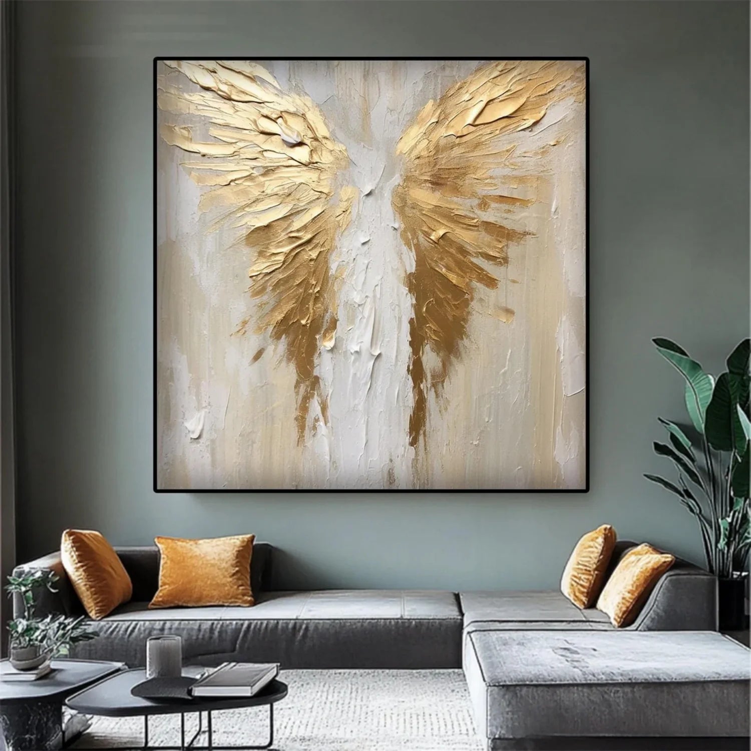 Abstract Angel Wing Textured Painting #AB050