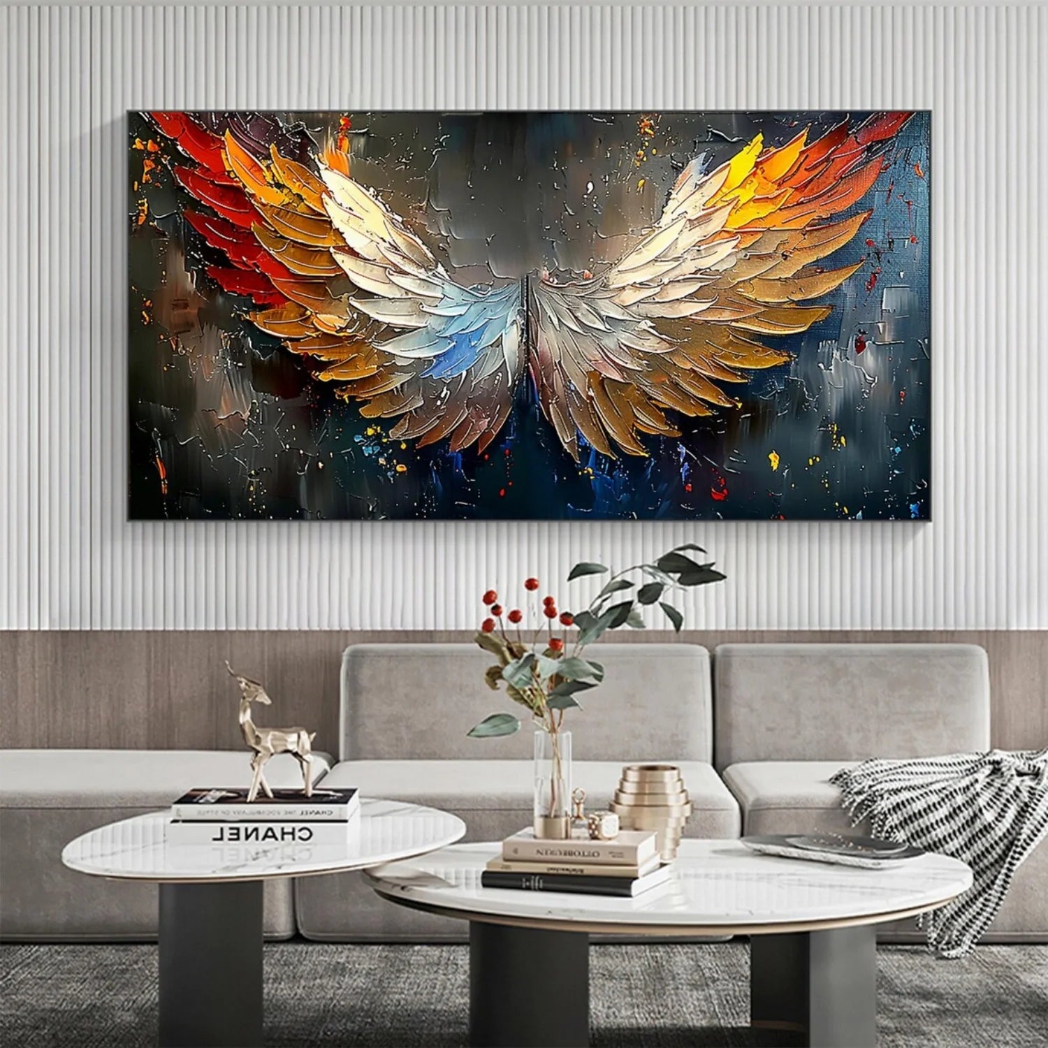 Abstract Angel Wing Textured Painting #AB053