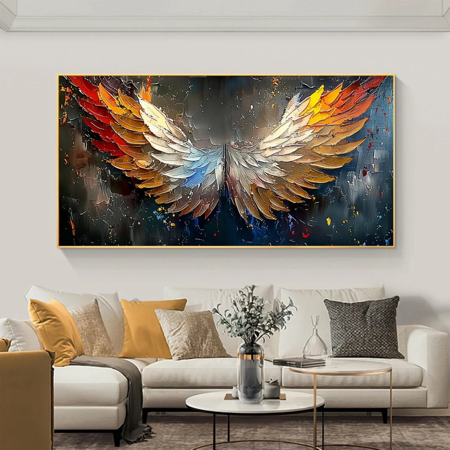 Abstract Angel Wing Textured Painting #AB053