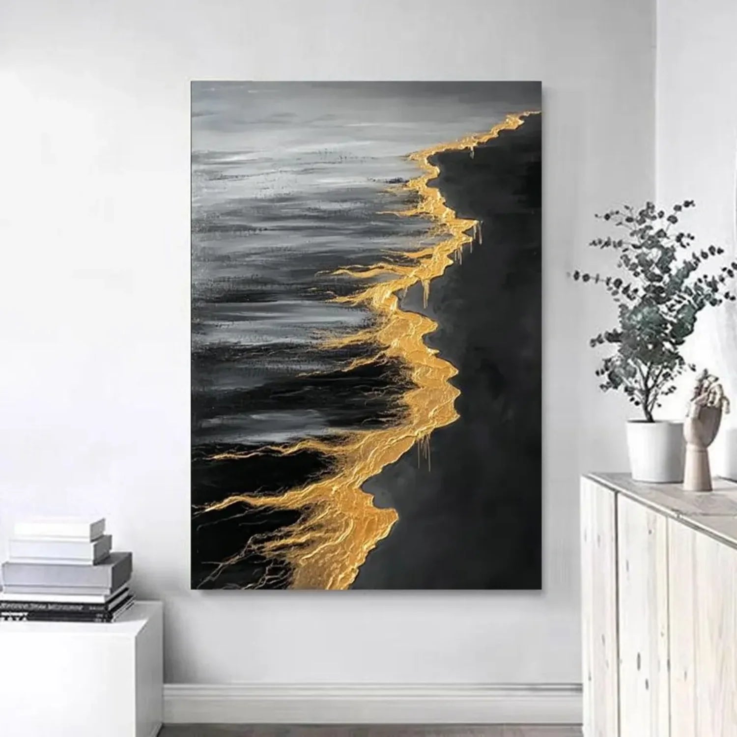 Abstract_Textured Canvas Art #WA604