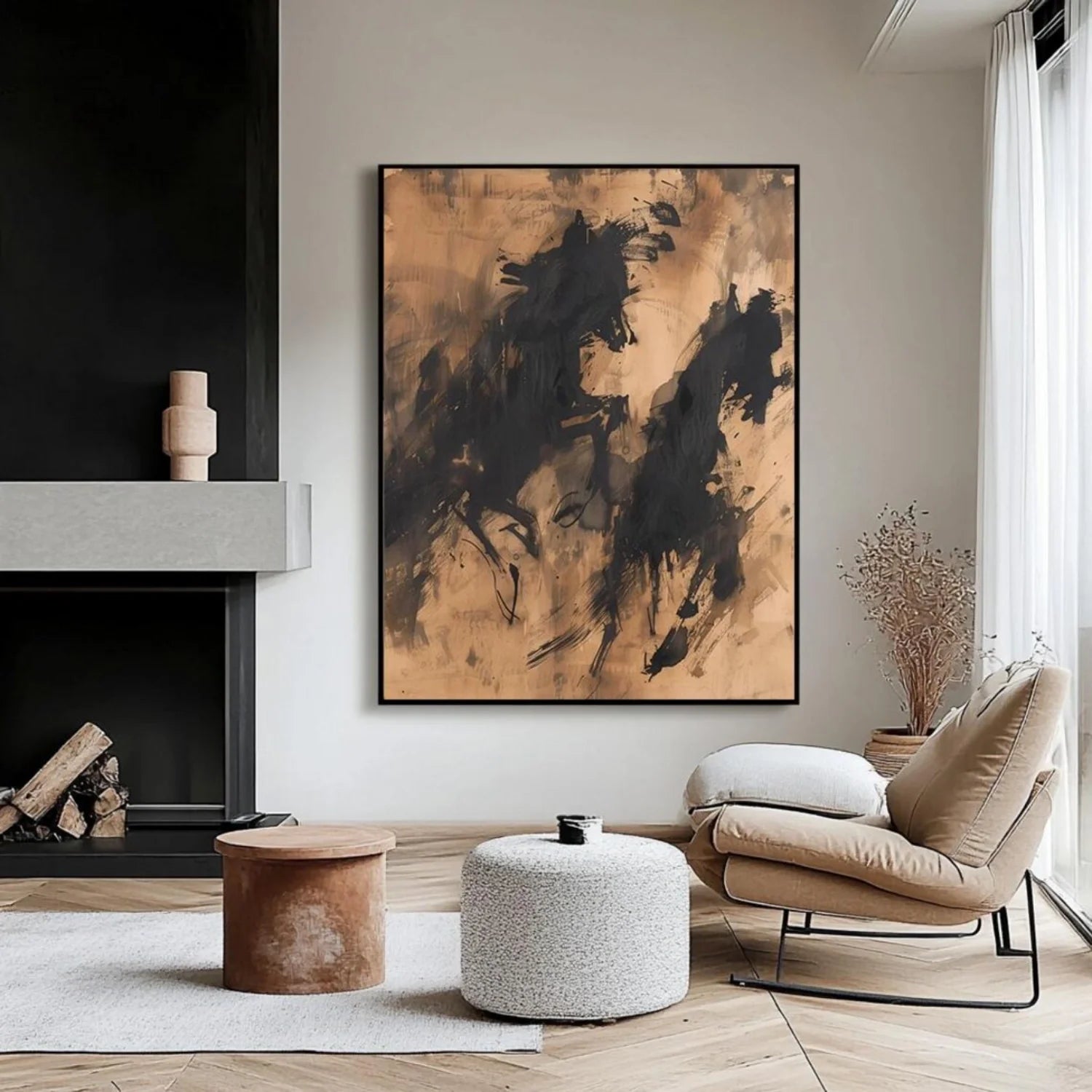 Abstract Animal Horse Wall Art #AM120