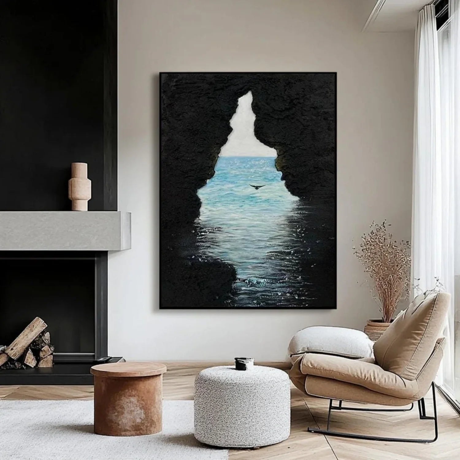 Sea & Sky Abstract Textured Wall Art #SK123