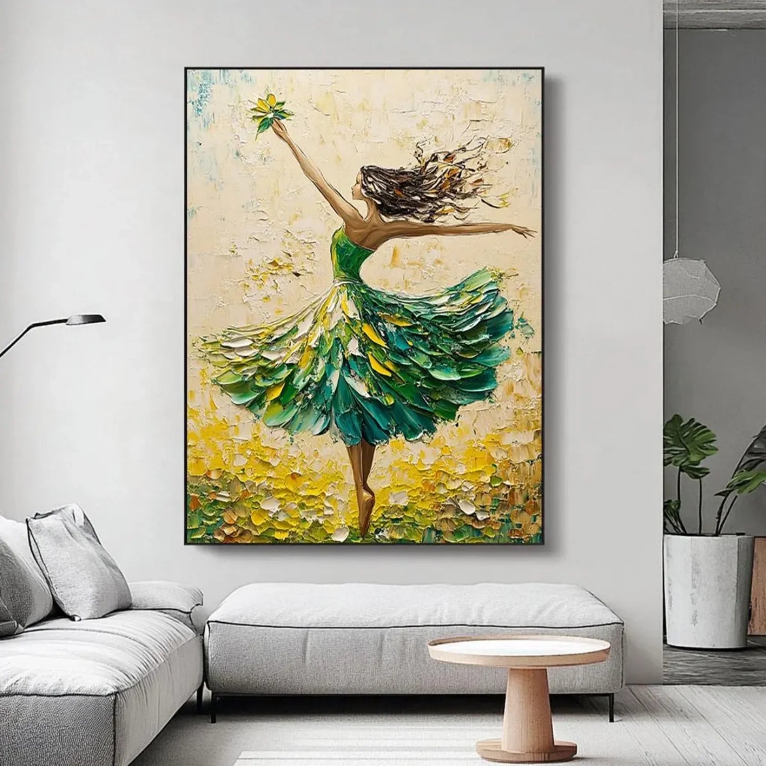 Abstract Portrait Textured Wall Art #AB057