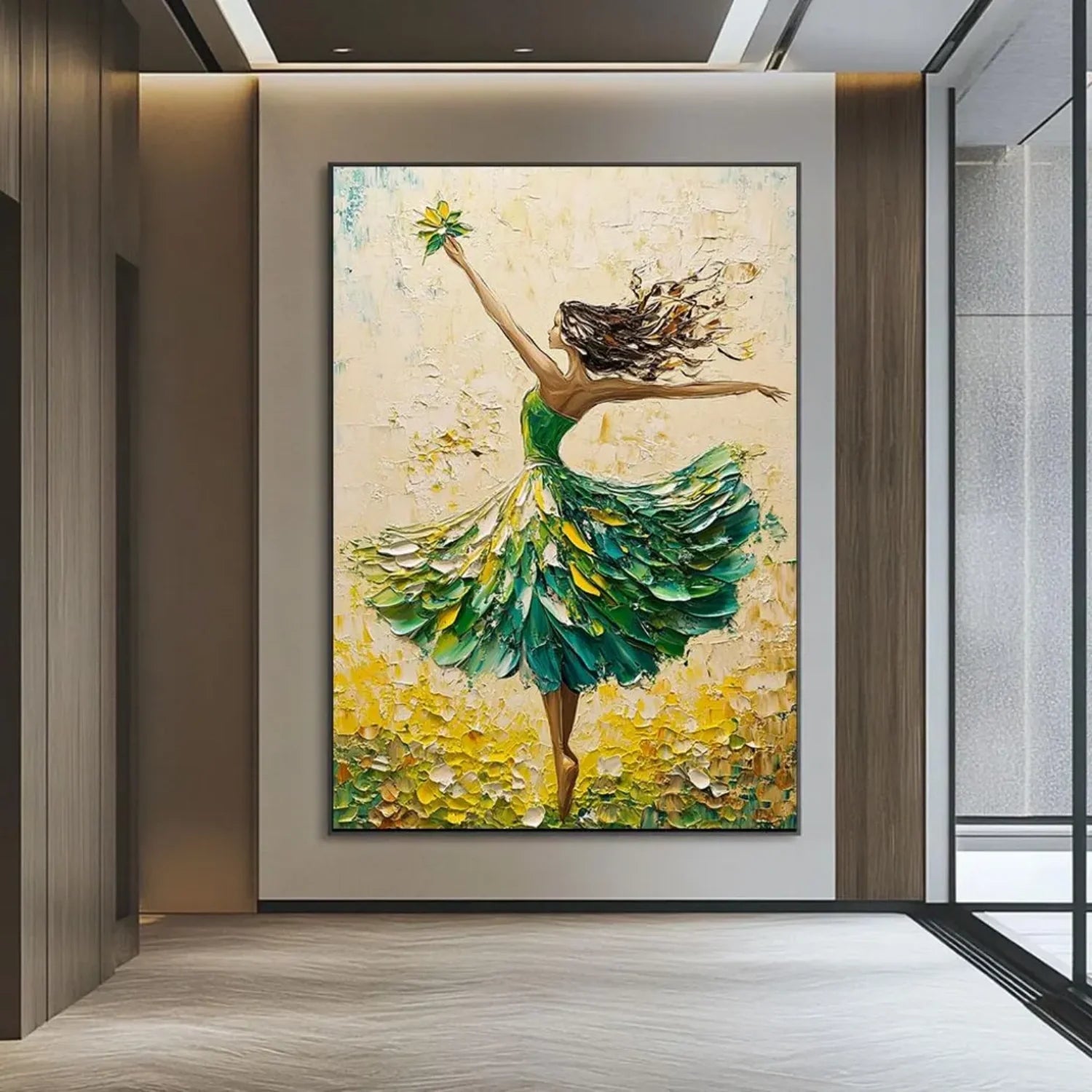 Abstract Portrait Textured Wall Art #AB057