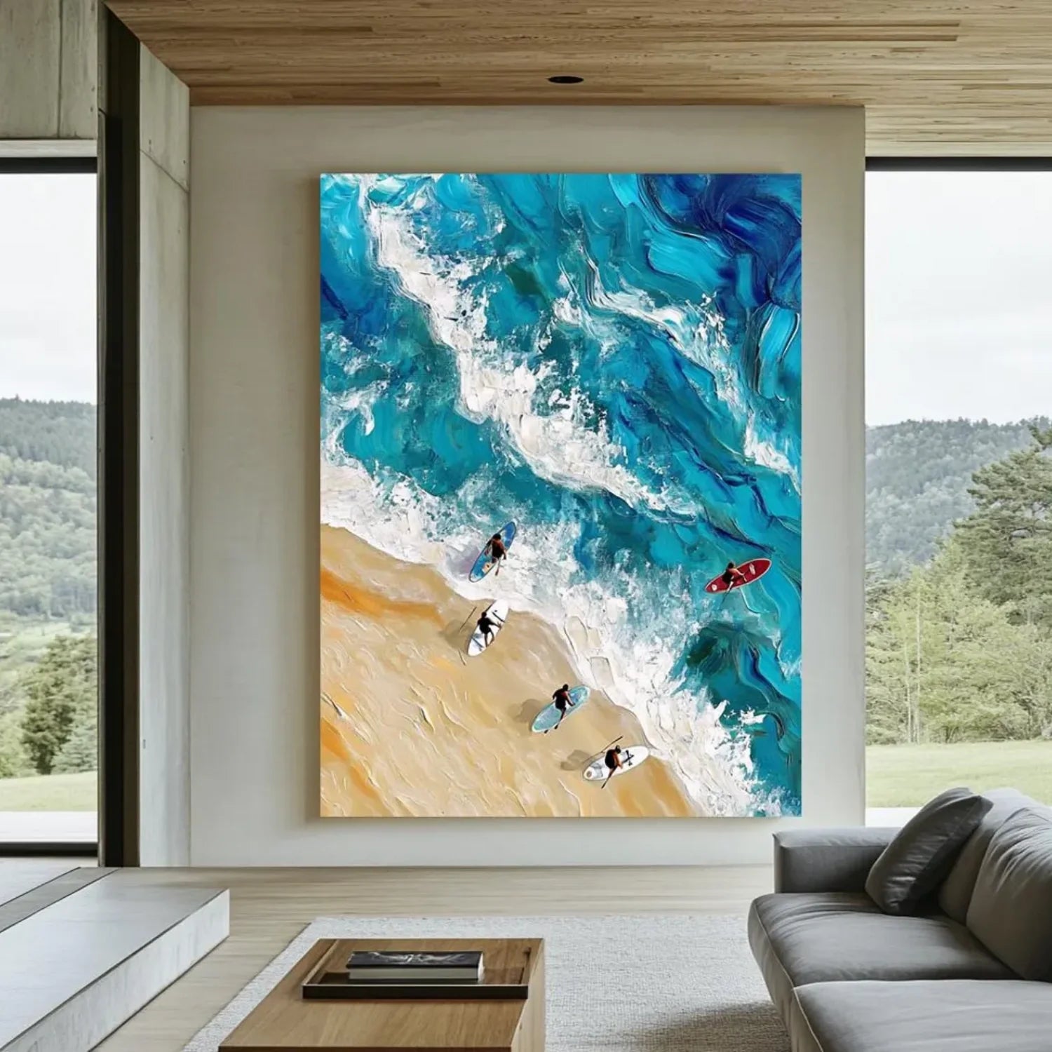 Swimming Sport Textured Wall Art #AS015