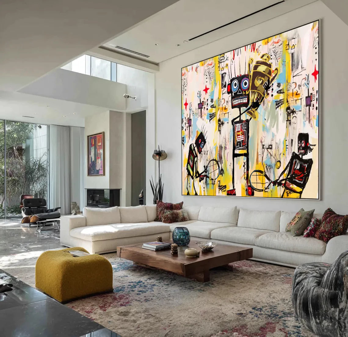 Vibrant Contrasting Colors Street Art Abstract Oil Painting #PO383