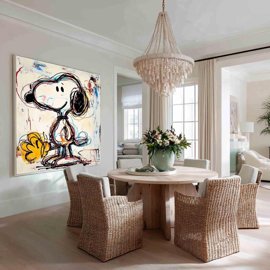 Contrasting Colors Abstract Character Graffiti Oil Painting #PO384