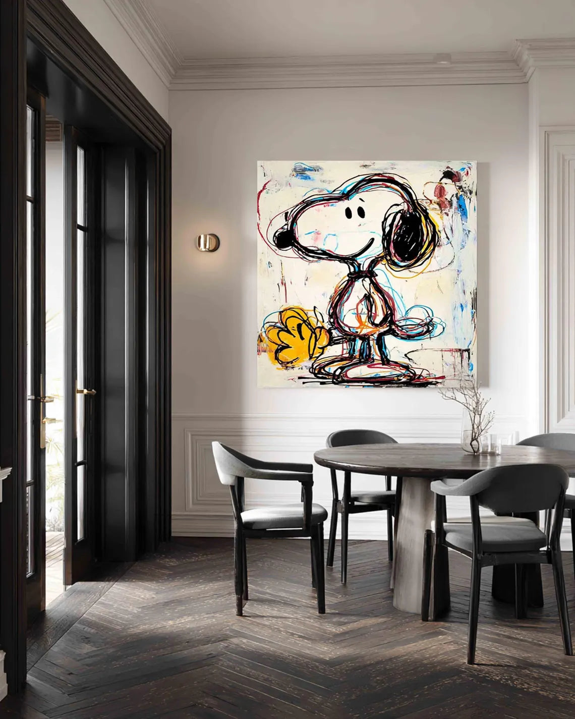 Contrasting Colors Abstract Character Graffiti Oil Painting #PO384