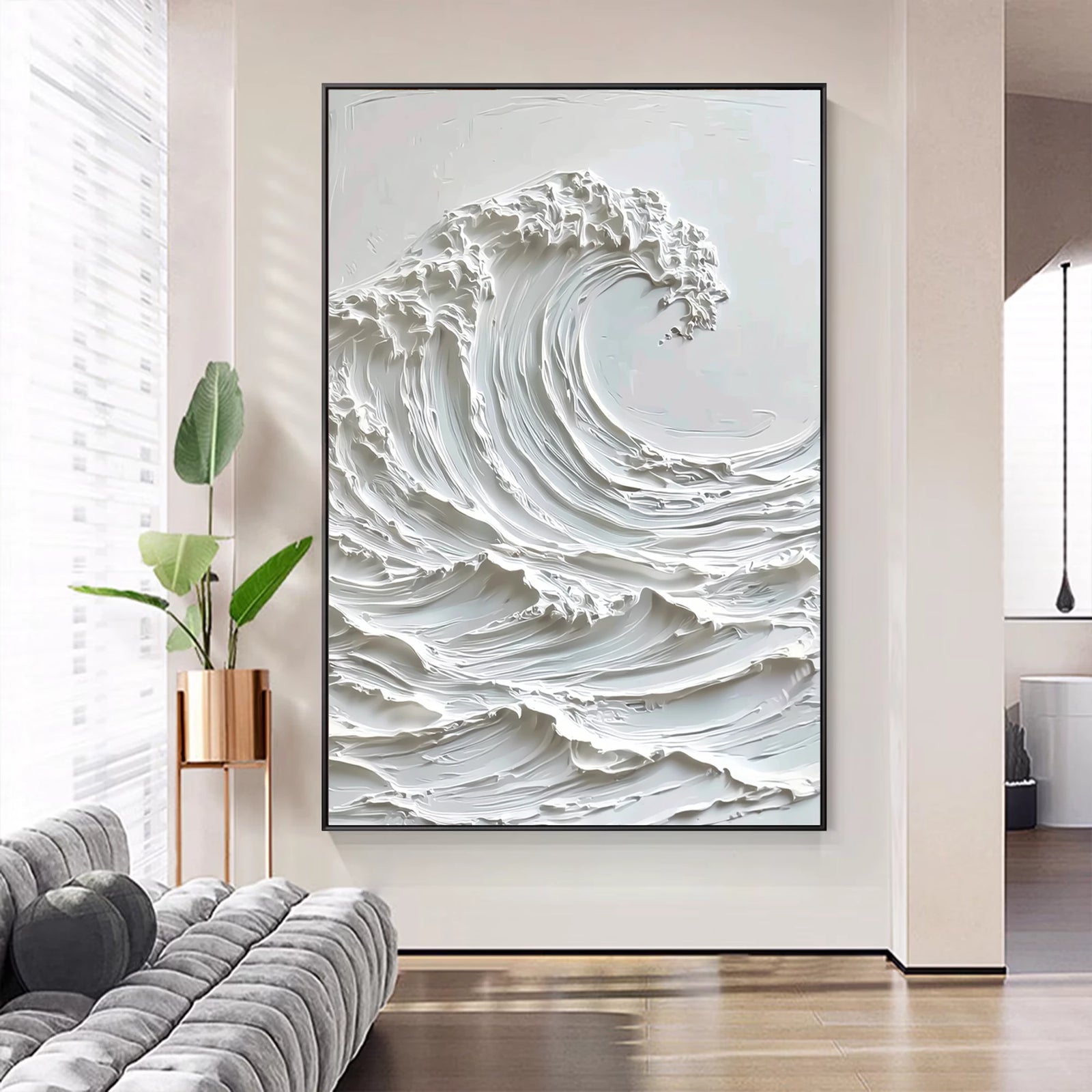 3D Abstract Ocean Wave Wall Art #MD114