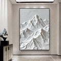 Minimalist White Mountain Painting #MD113