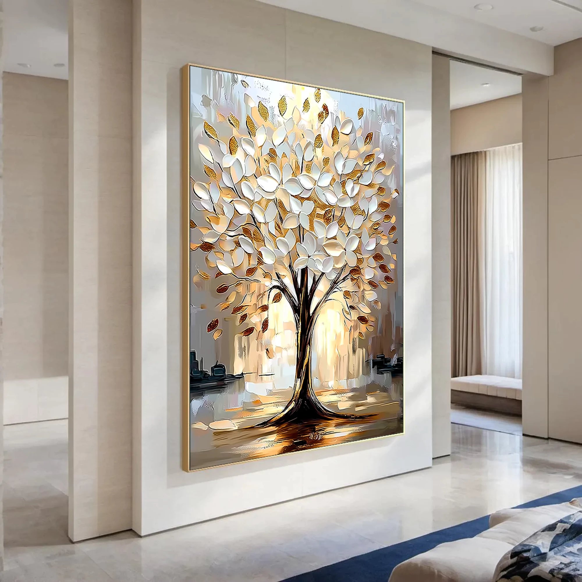 Textured Gold Tree Wall Art #MD112