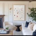 Minimalist White Impasto Decor #AS192