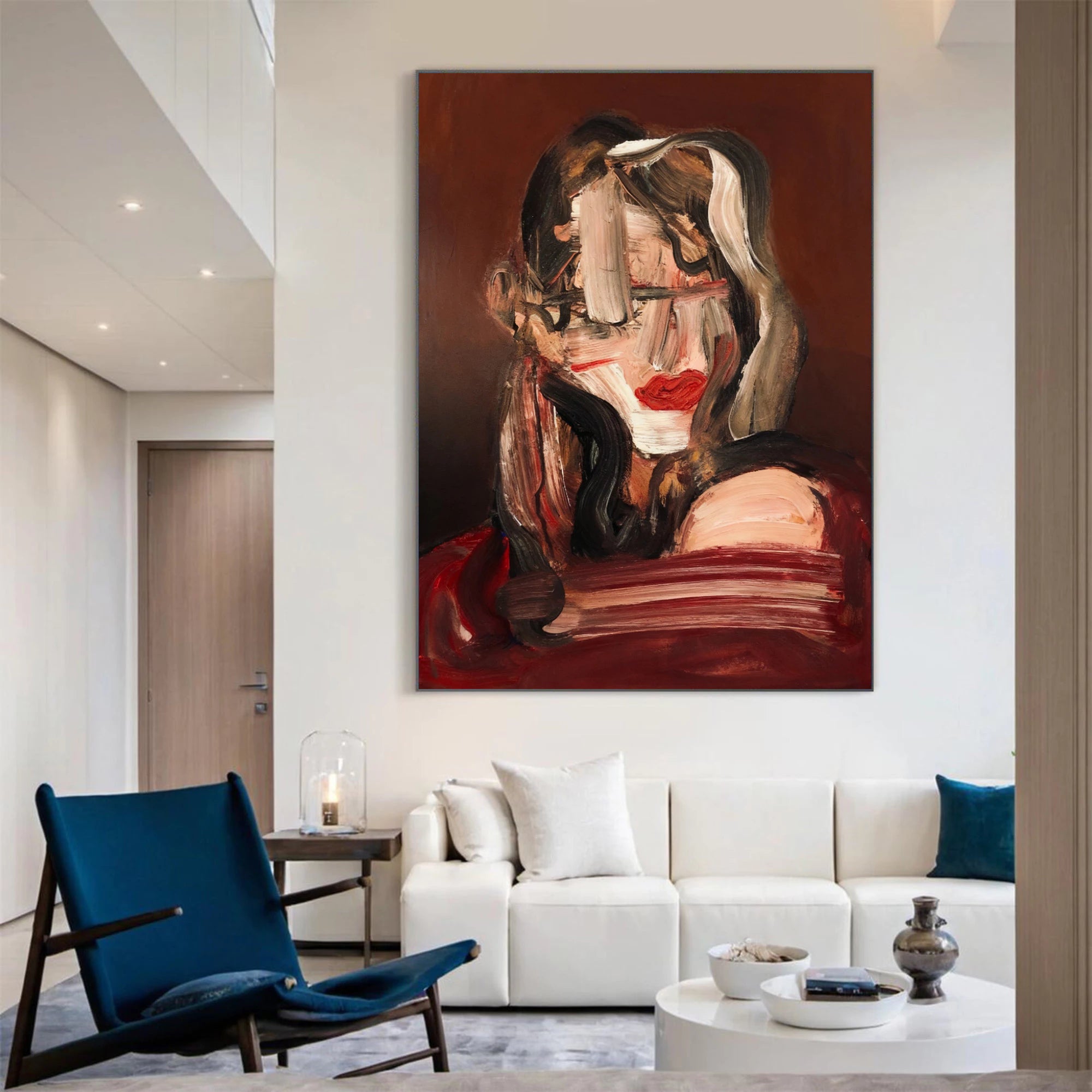 Abstract Woman Portrait Oil Painting #AB320