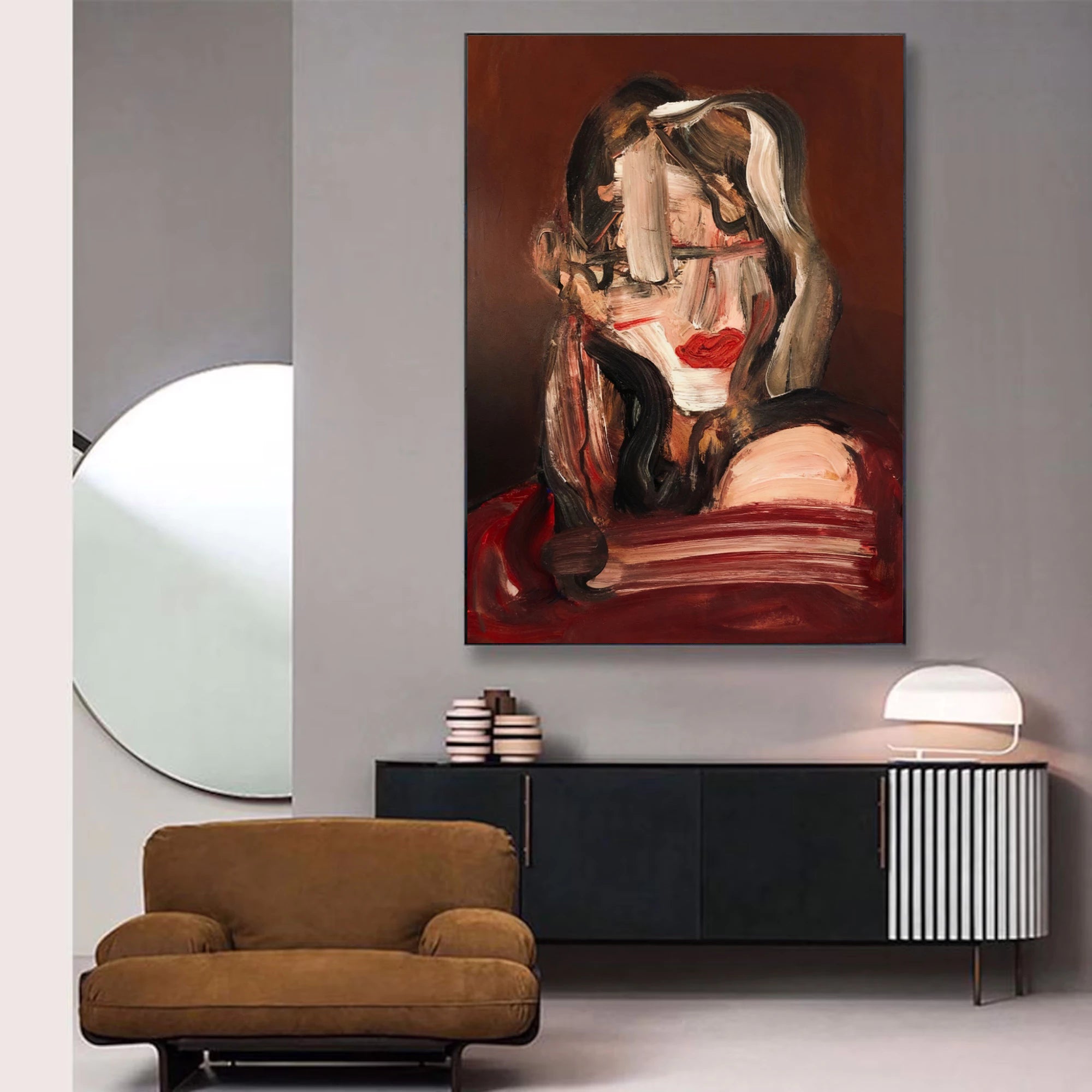 Abstract Woman Portrait Oil Painting #AB320