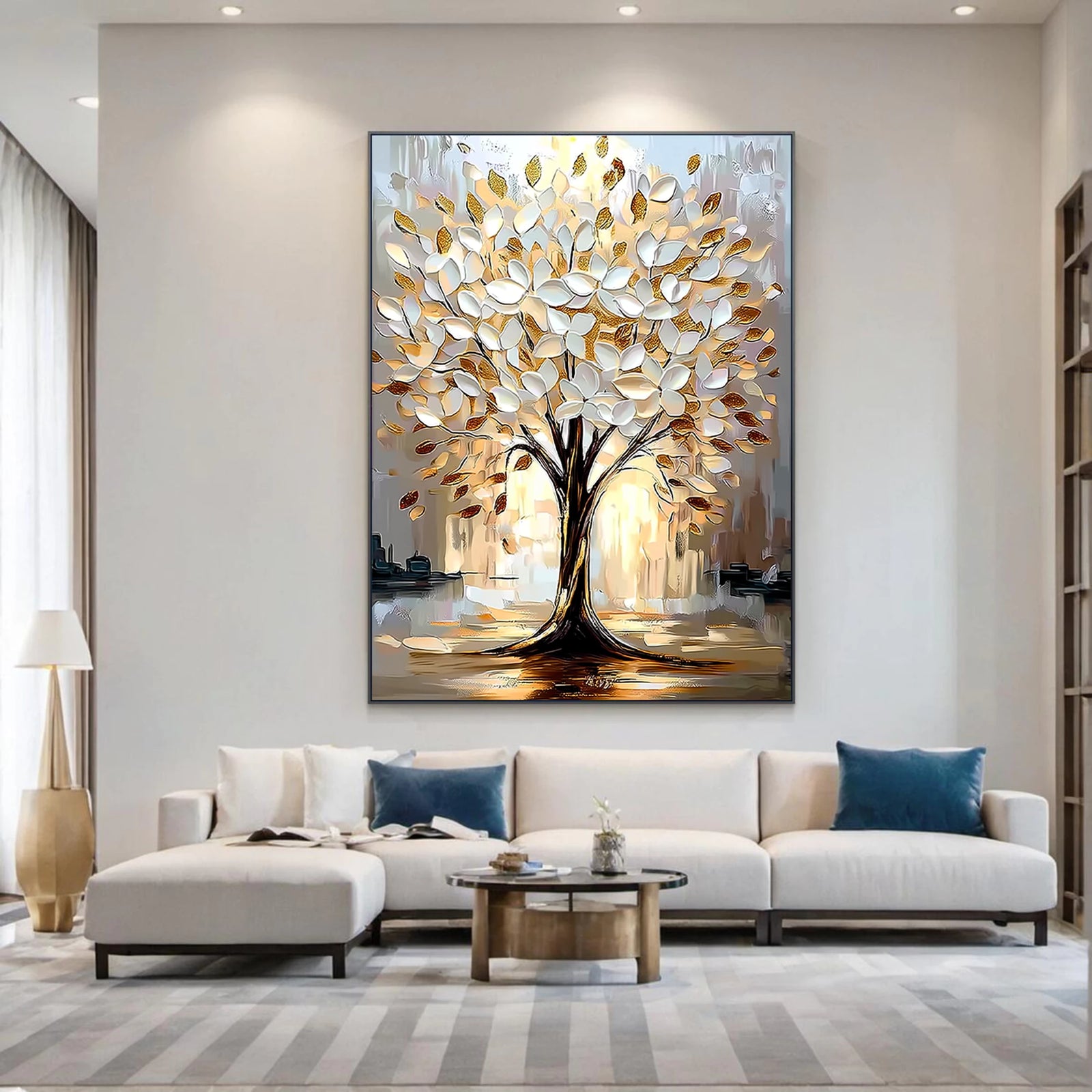 Textured Gold Tree Wall Art #MD112