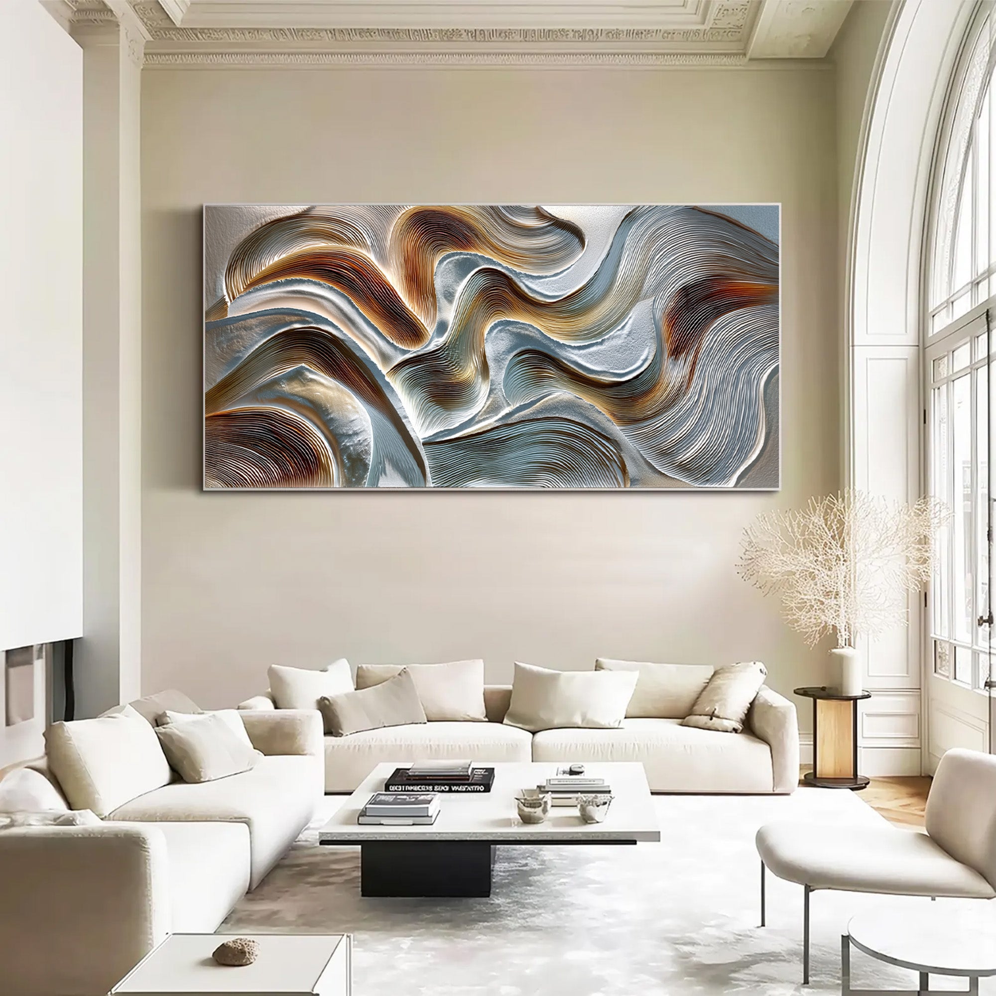 3D Textured Wave Art #MD378