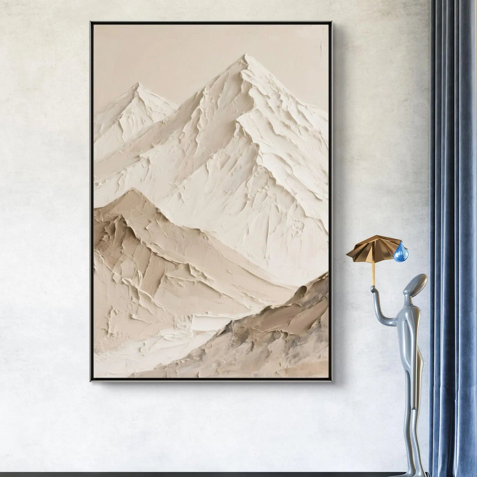 3D Textured Mountain Oil Painting #MD214