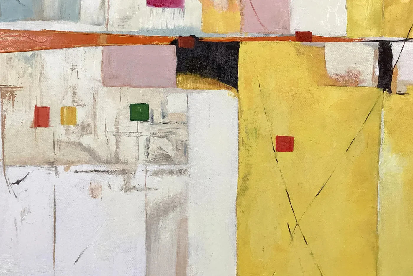 Vibrant Yellow Abstract Wall Art #WA319