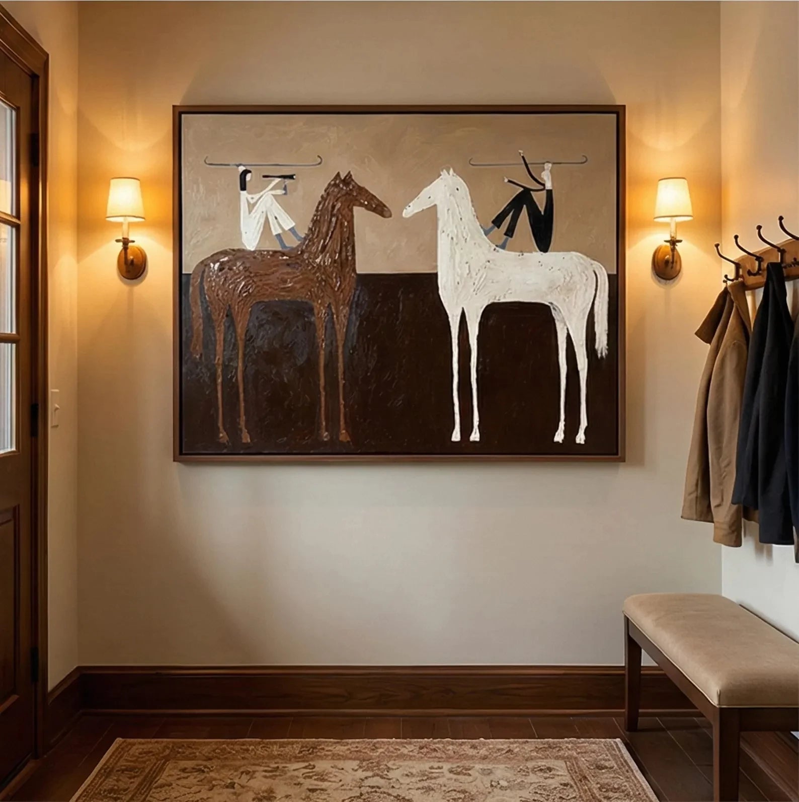 Minimalist Equestrian Duo Art #AB334