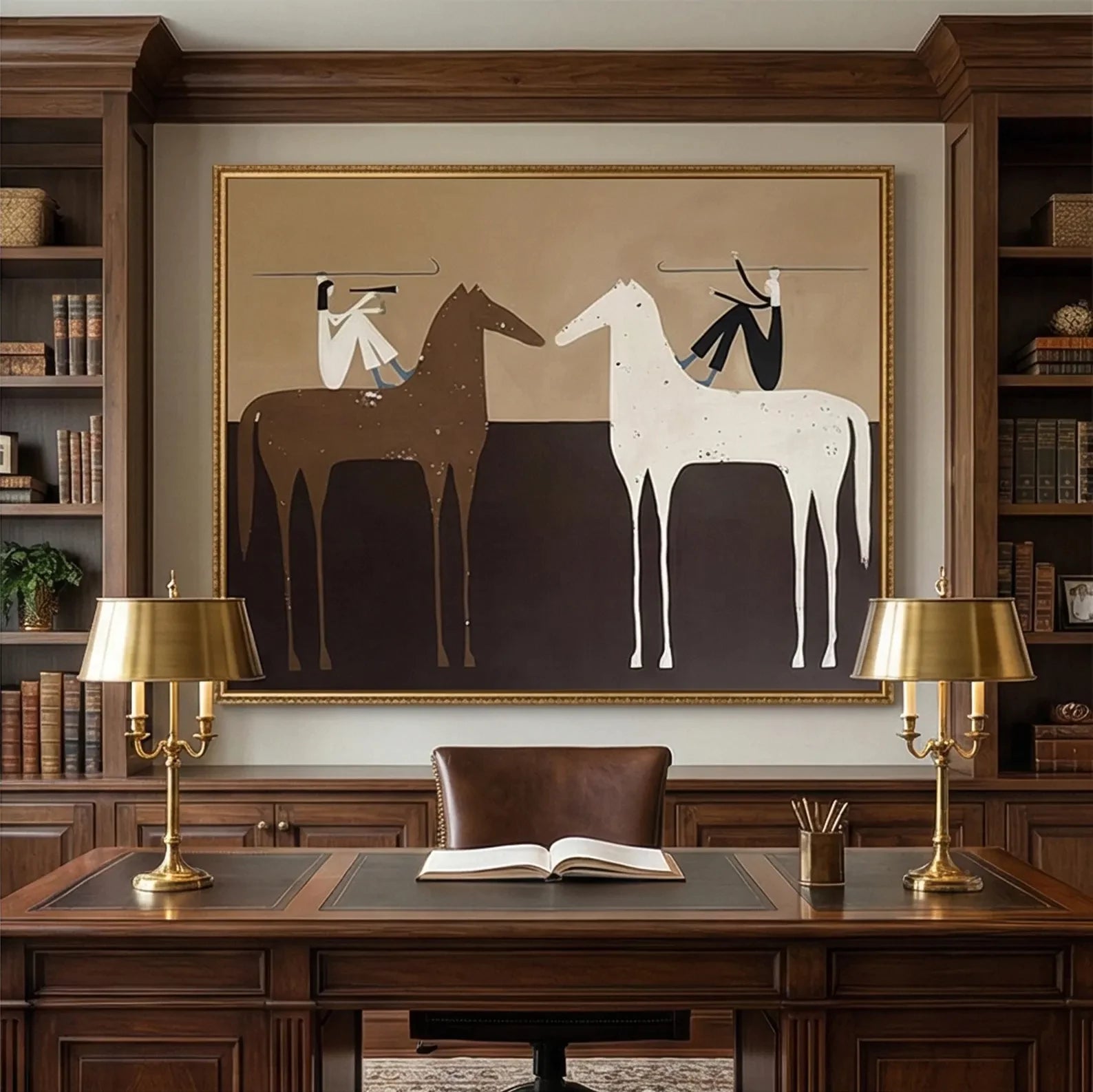 Minimalist Equestrian Duo Art #AB334