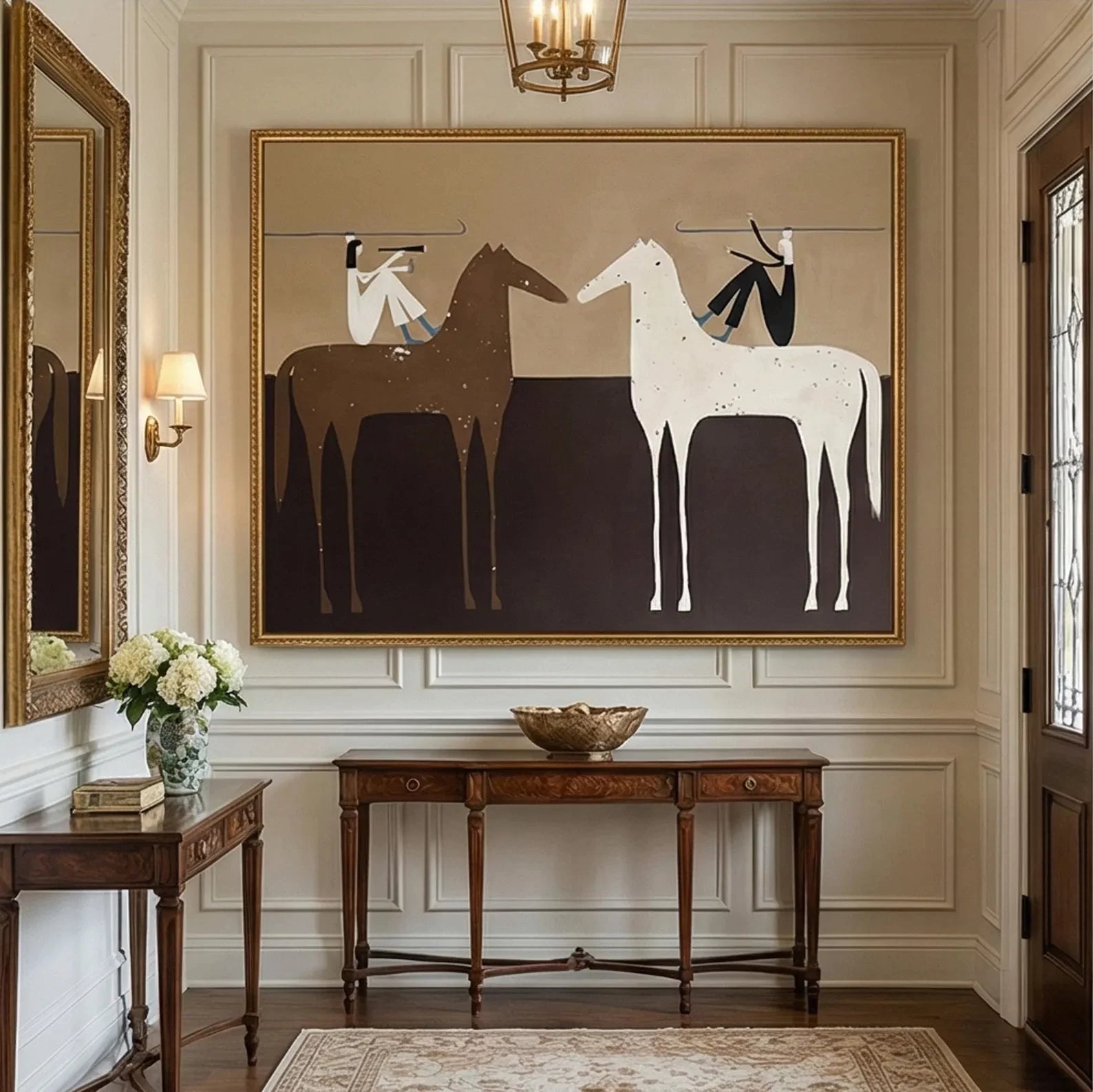 Minimalist Equestrian Duo Art #AB334