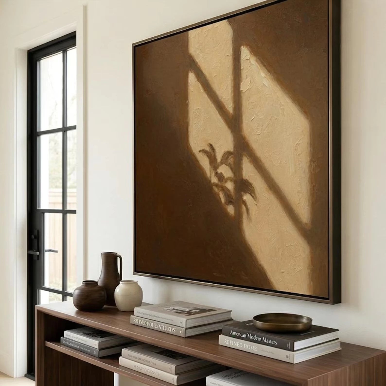 Neutral Tones Light and Shadow Art #FJ204