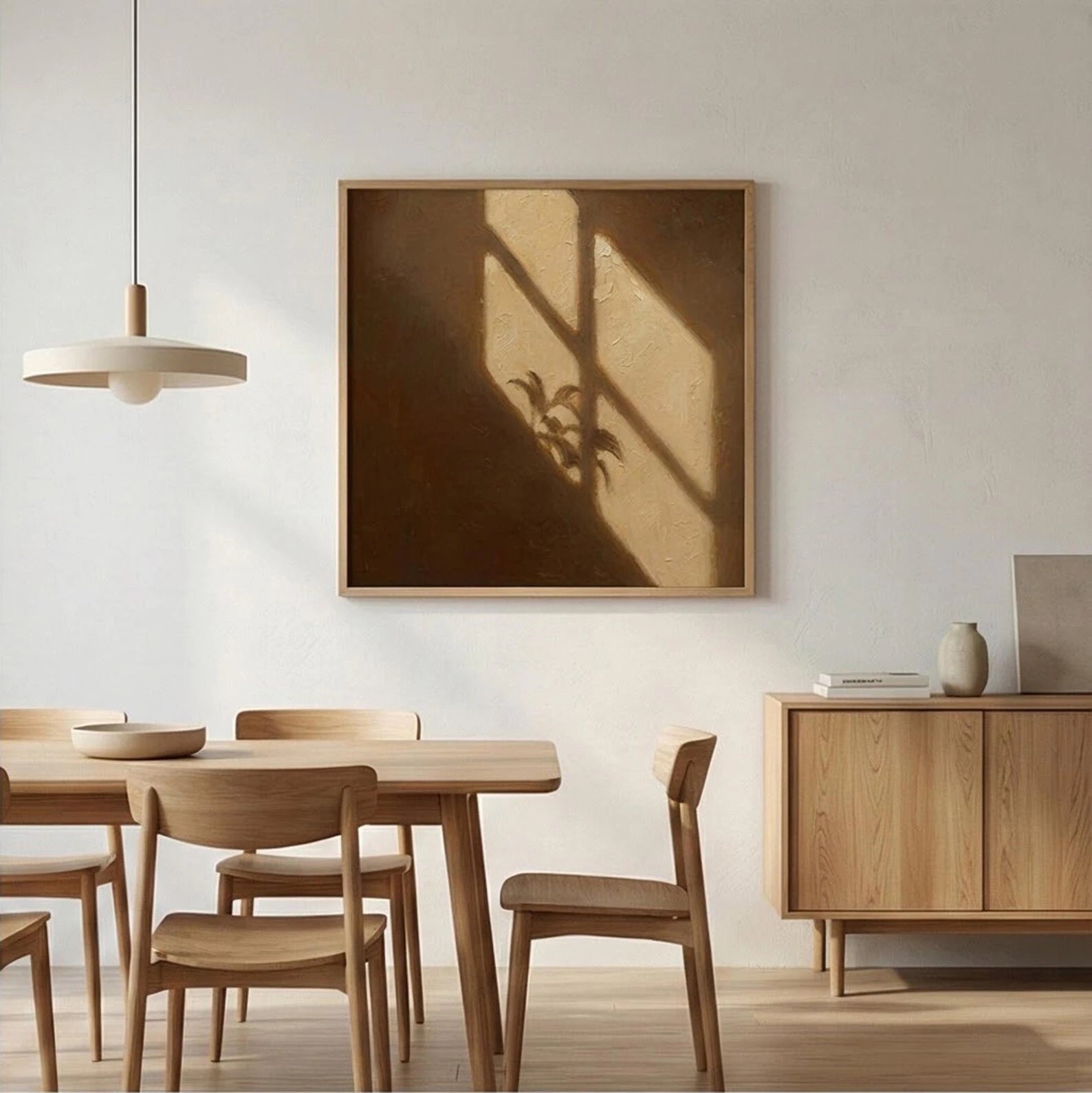 Neutral Tones Light and Shadow Art #FJ204