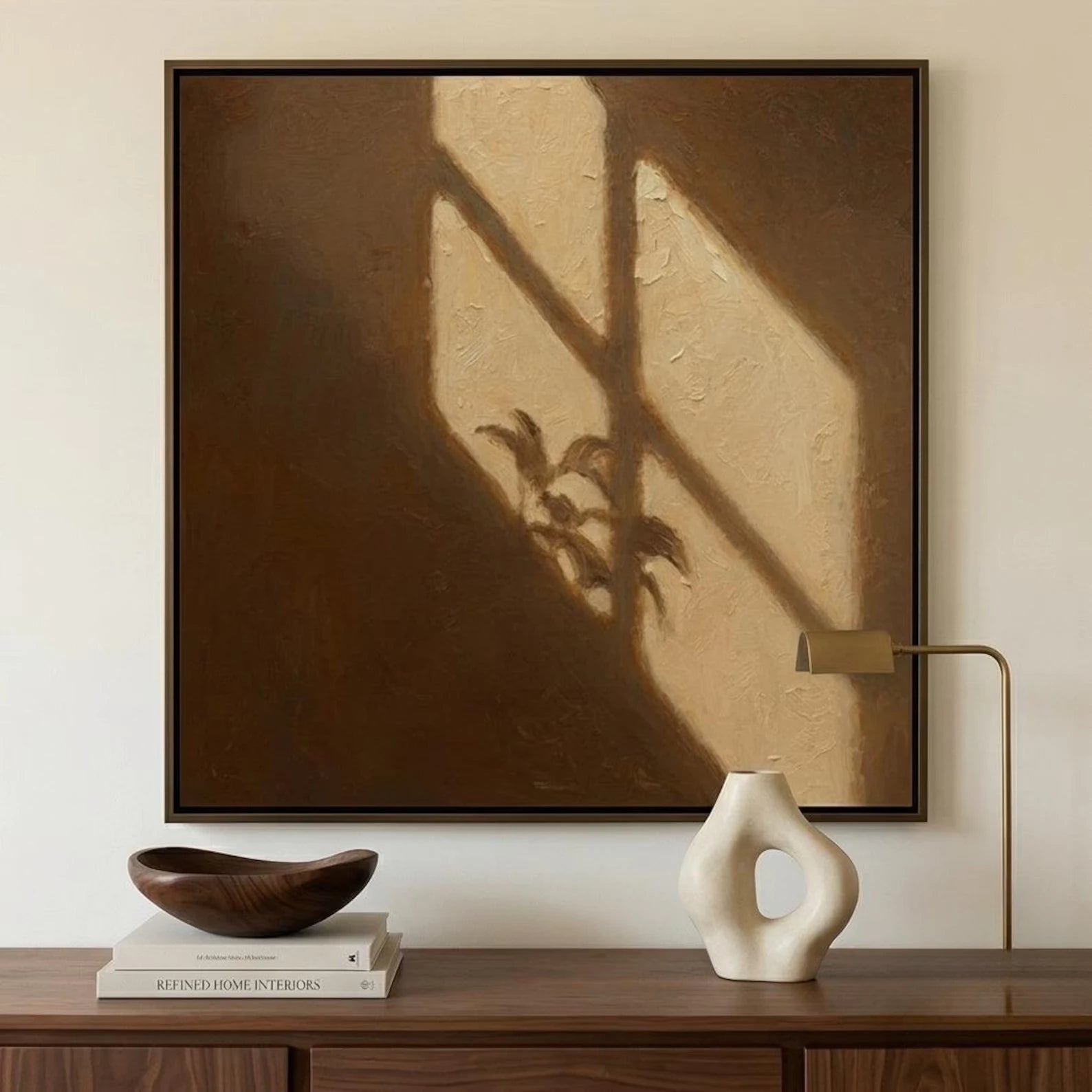 Neutral Tones Light and Shadow Art #FJ204