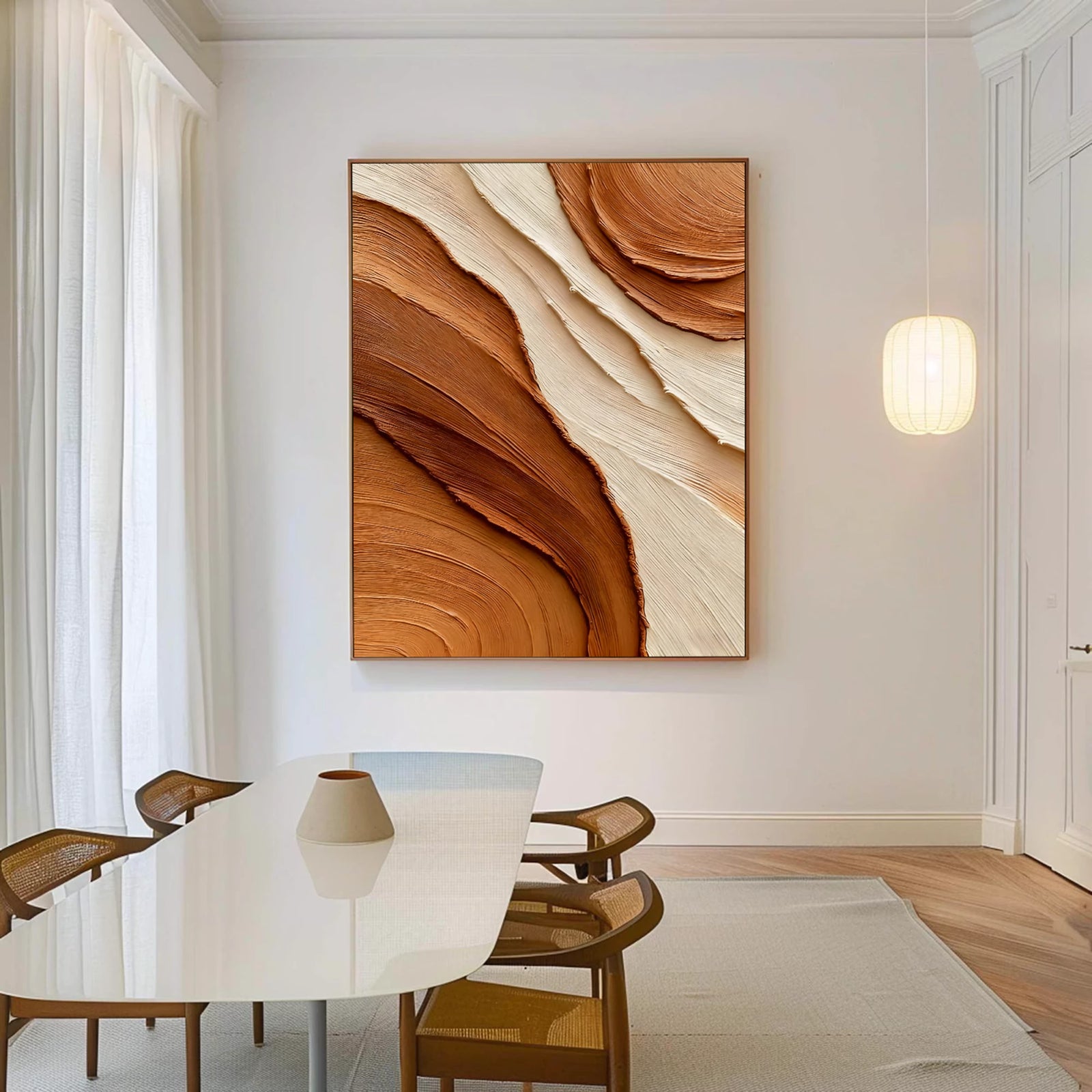 Neutral Minimalist Impasto Painting #MD118