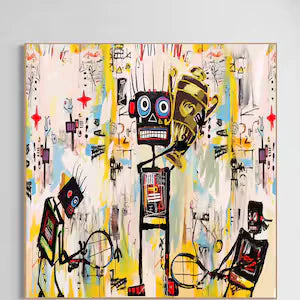 Vibrant Contrasting Colors Street Art Abstract Oil Painting #PO383