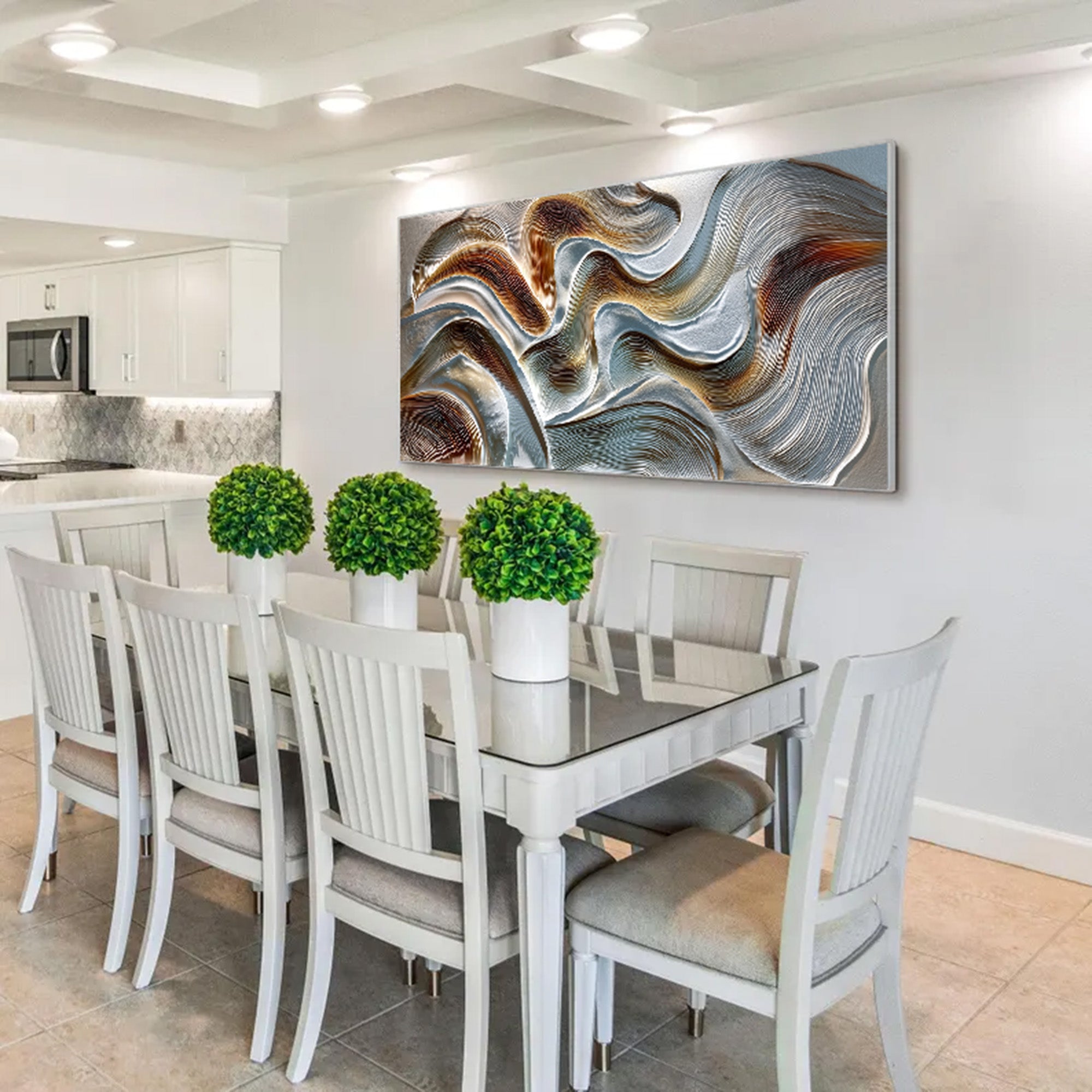 3D Textured Wave Art #MD378