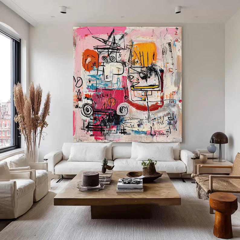 Vibrant Multicolor Abstract Art Oil Painting #PO385