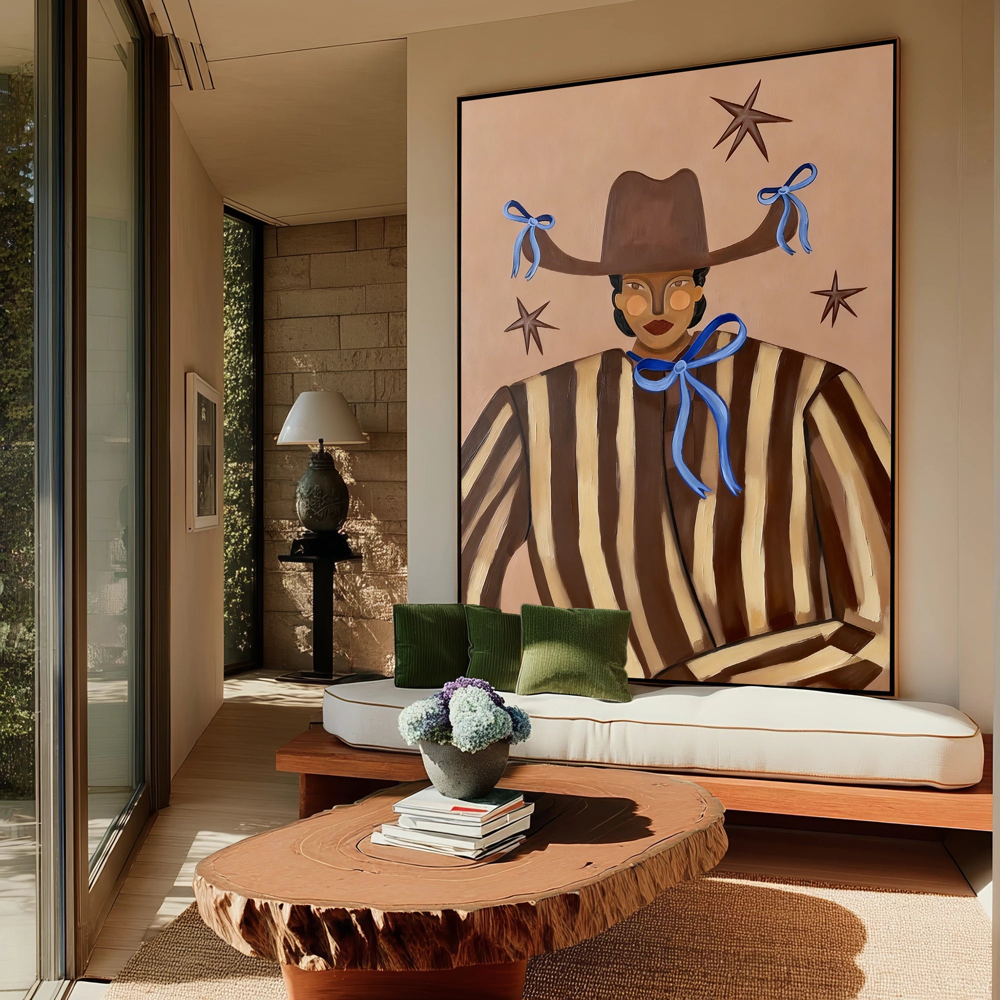 Western Cowgirl Portrait Oil Painting #AB314