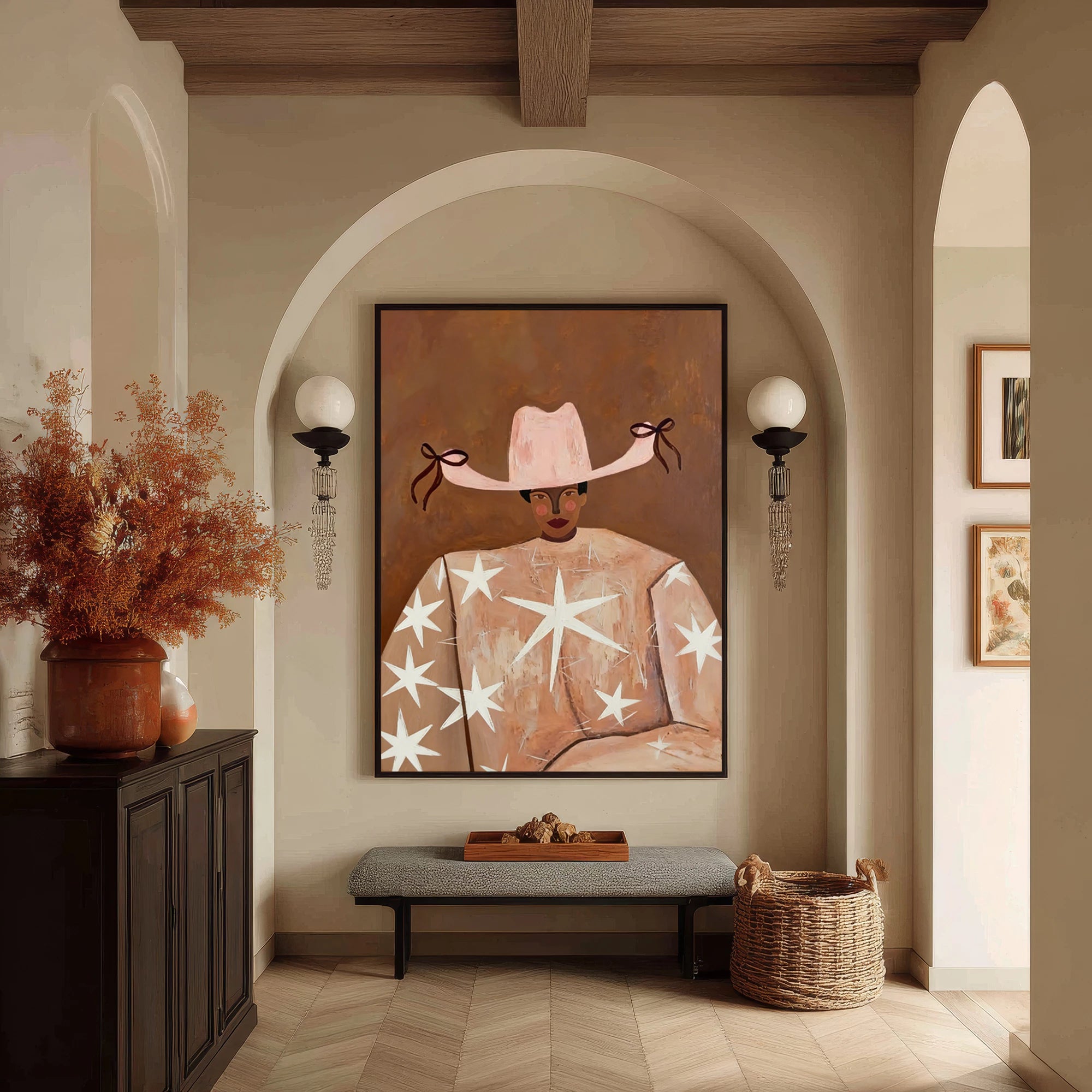 Abstract Star Cowgirl Painting #AB568