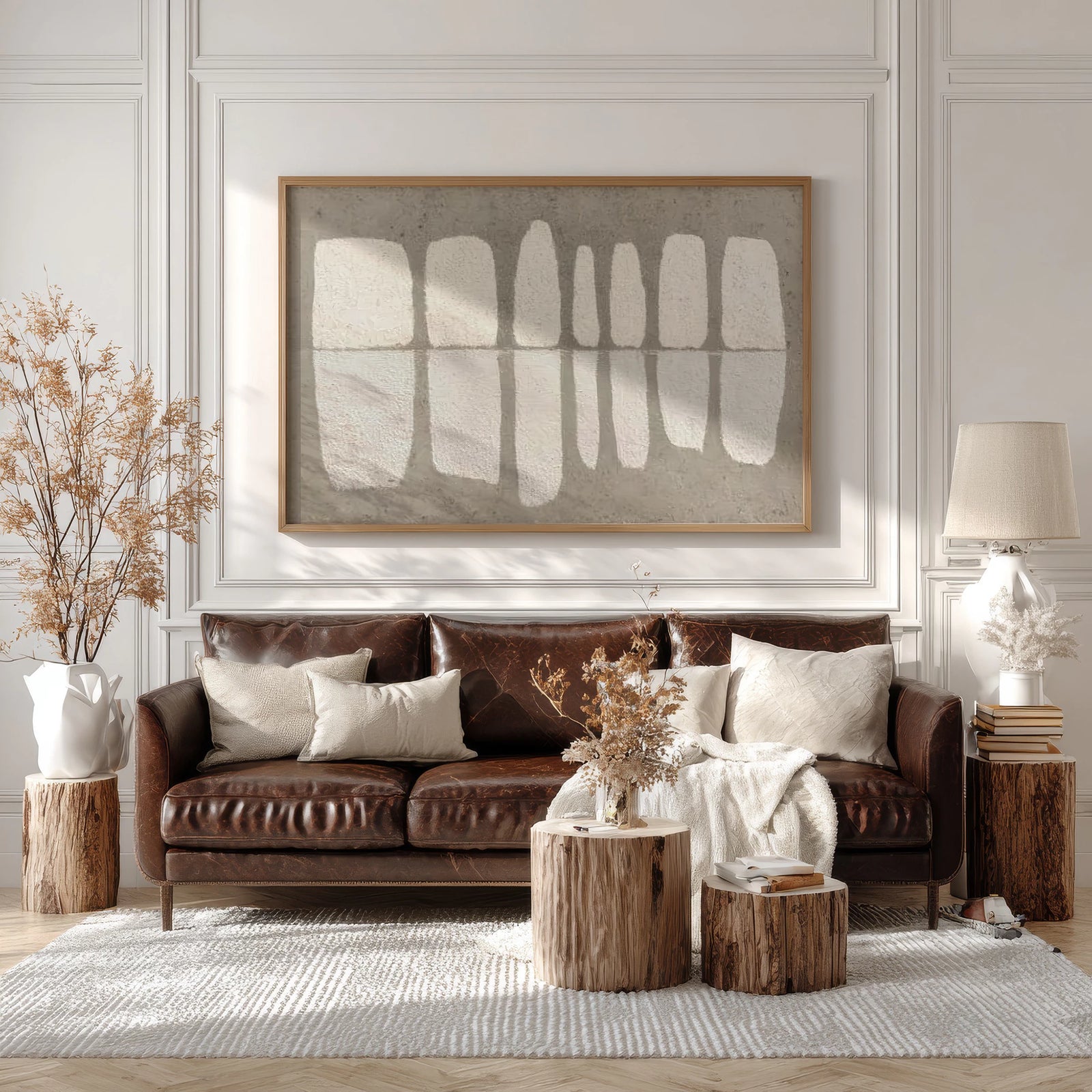 Wabi-Sabi Grey Off-white Minimalist Wall Art #WA65