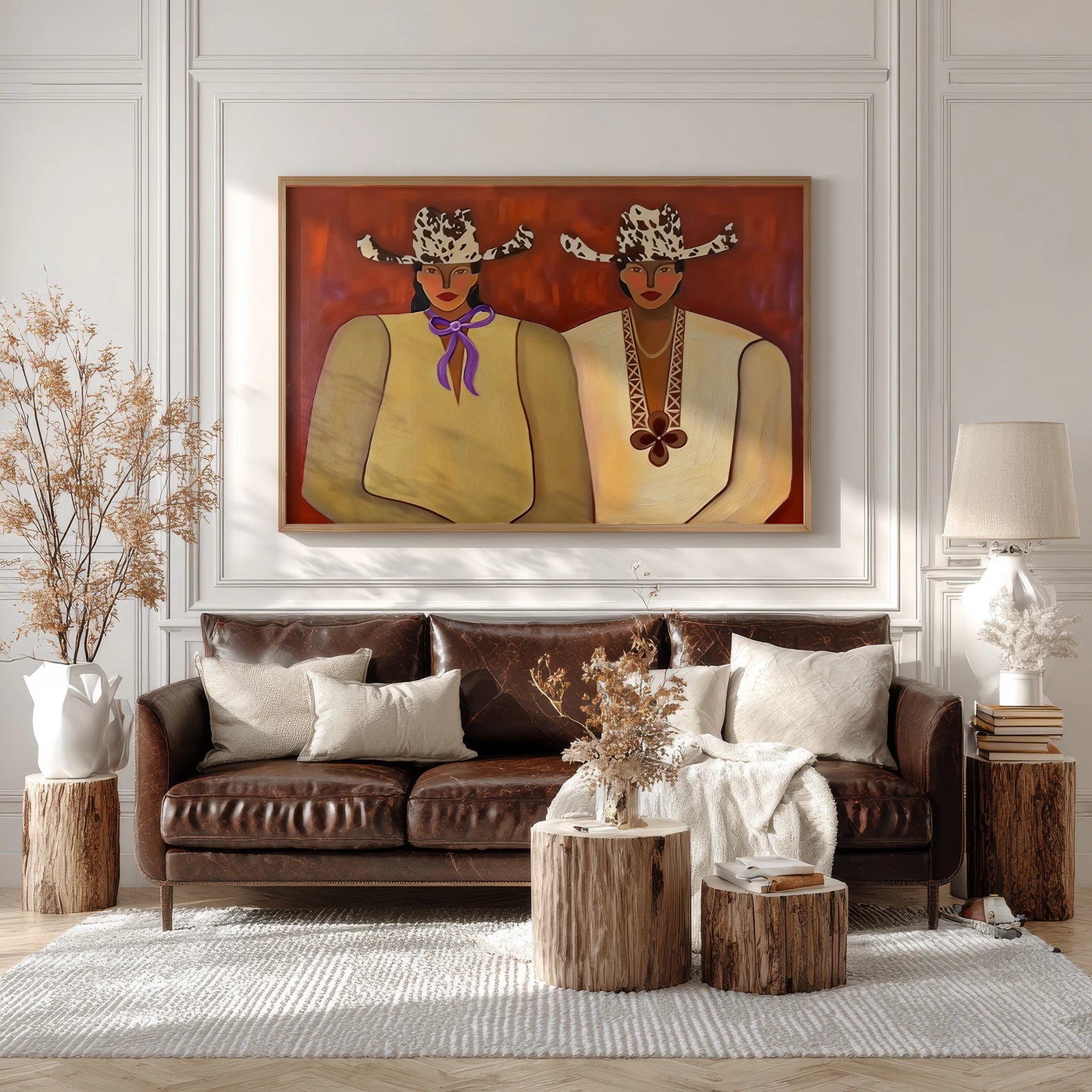 Cowgirls Portrait Art Print #AB613