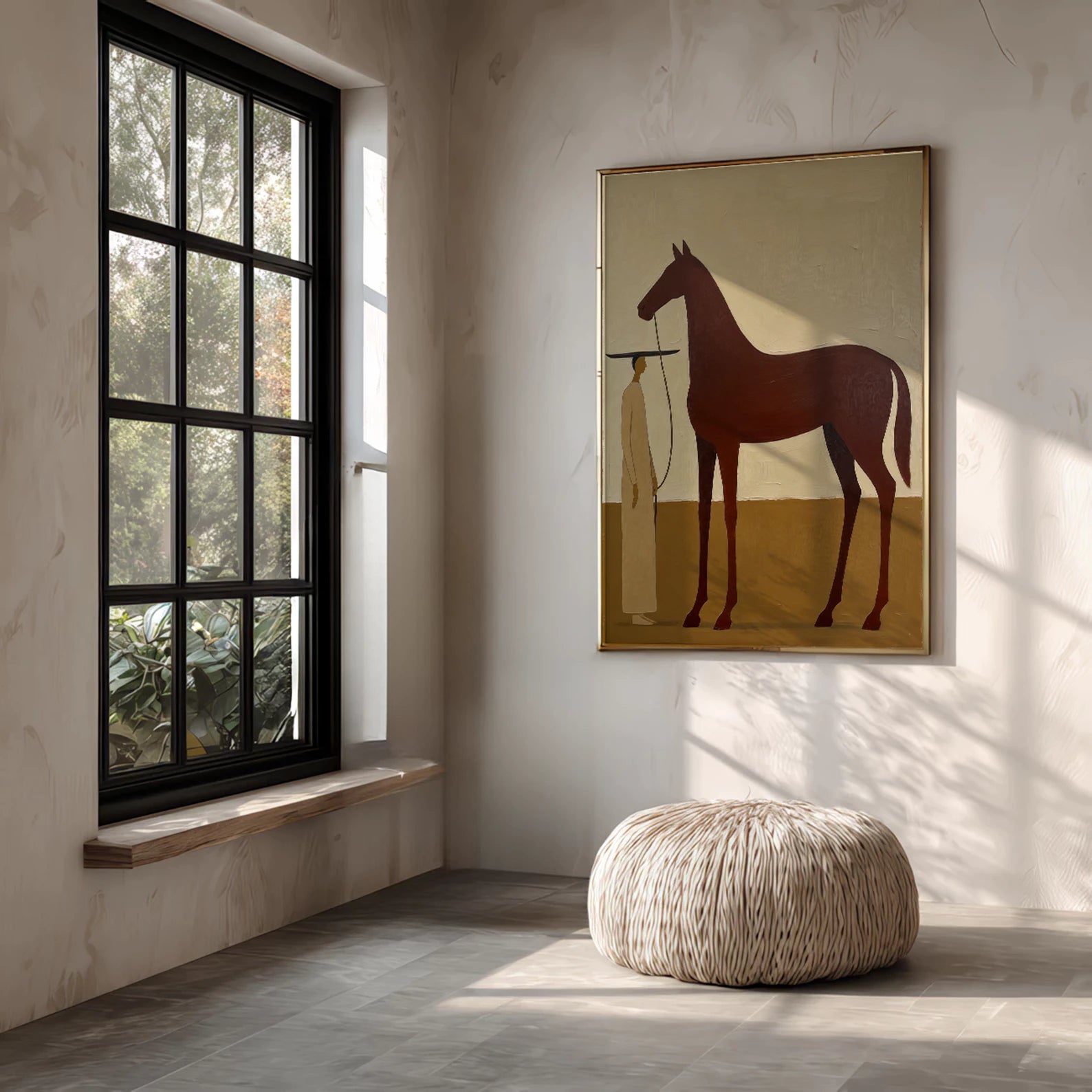Minimalist Horse & Figure Wall Art #AB561
