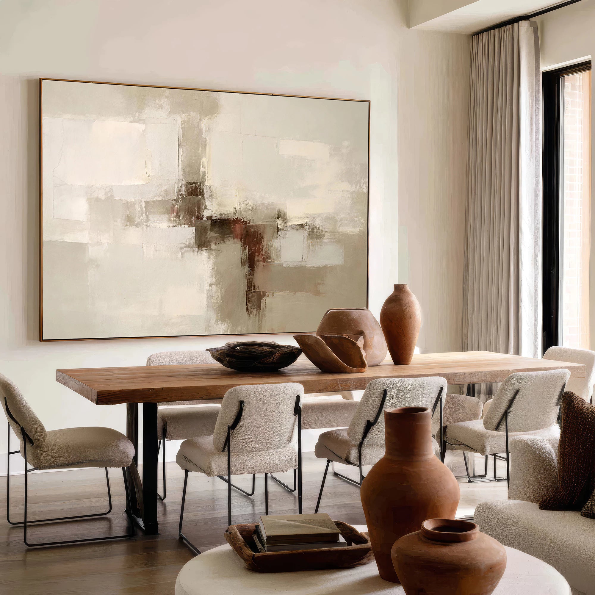 Wabi-Sabi Neutral Abstract Wall Art #WA62
