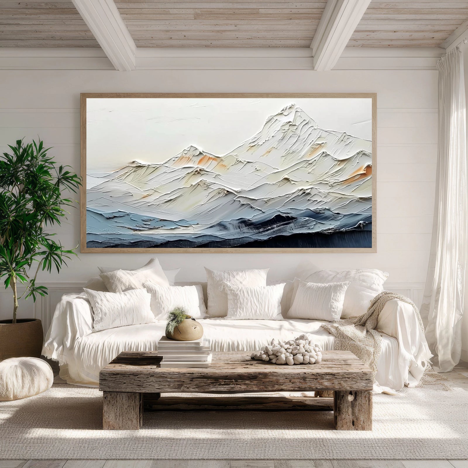 3D Textured Abstract Mountain Painting #FT202