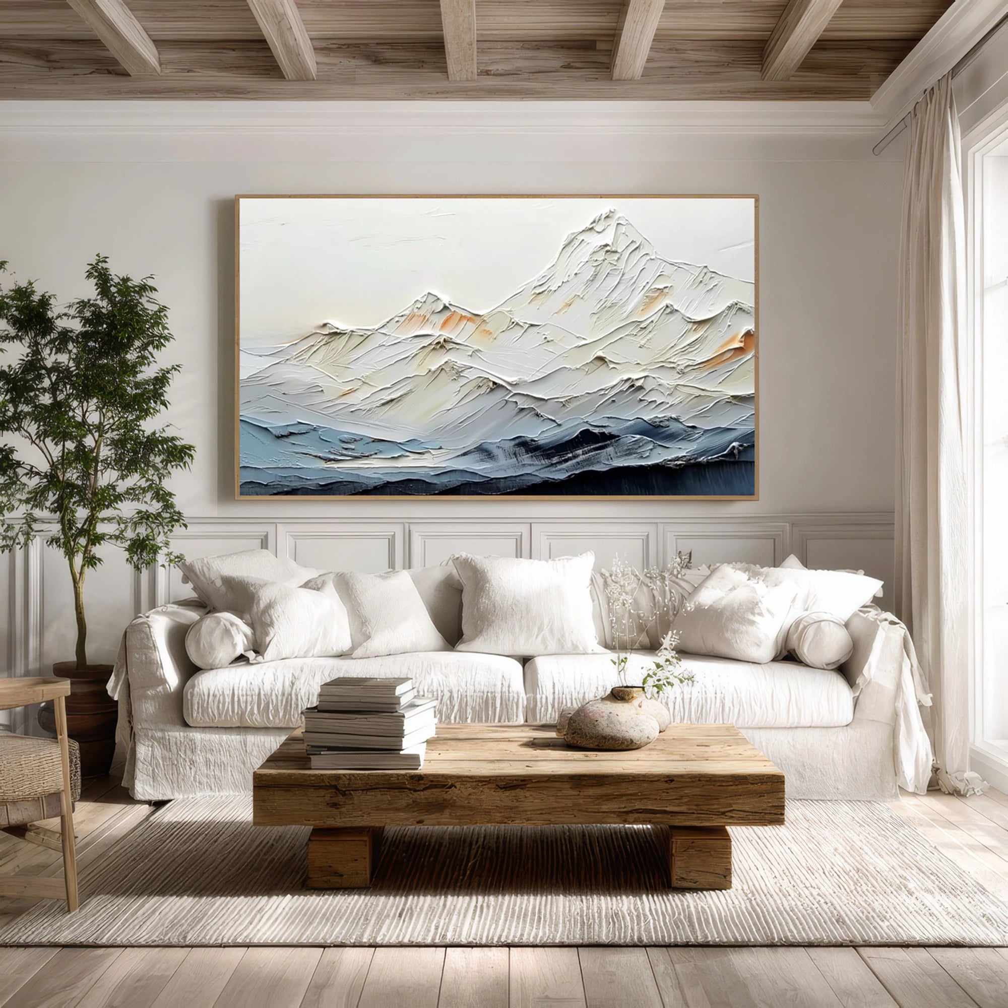 3D Textured Abstract Mountain Painting #FT202