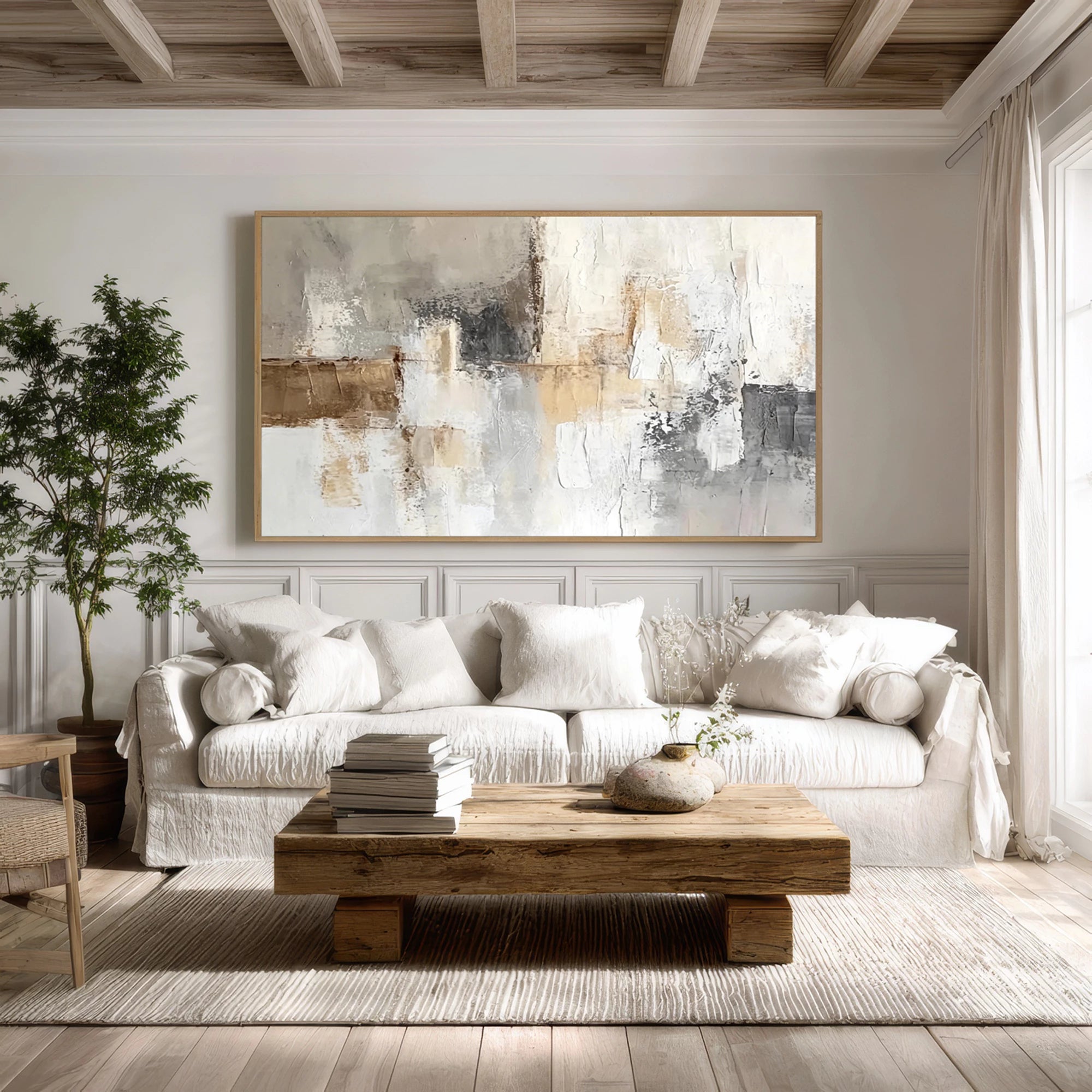 Wabi-Sabi Minimalist Abstract Oil Painting #WA71
